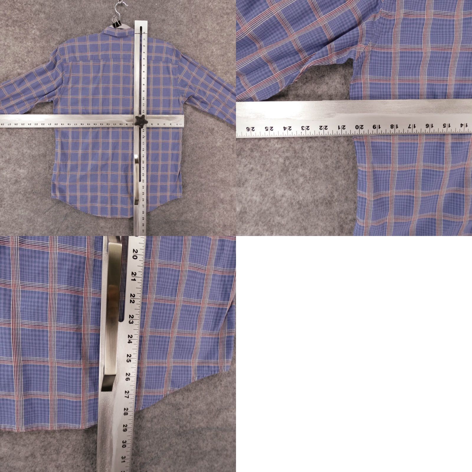 Vintage Thomas Dean Shirt Mens Extra Large Button-Up Long Sleeve Blue Plaid Size US XL / EU 56 / 4 - 8 Thumbnail