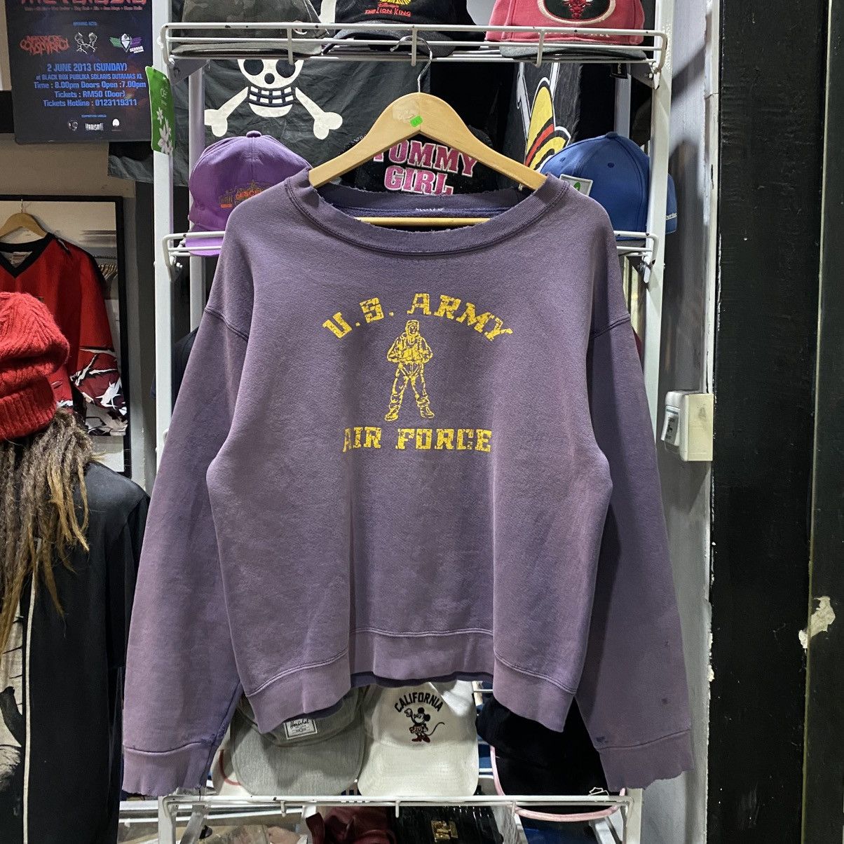Alpha Industries × Vintage VTG Alpha Industries US ARMY AIR FORCE DISTRESS SUN FADED Size US S / EU 44-46 / 1 - 1 Thumbnail