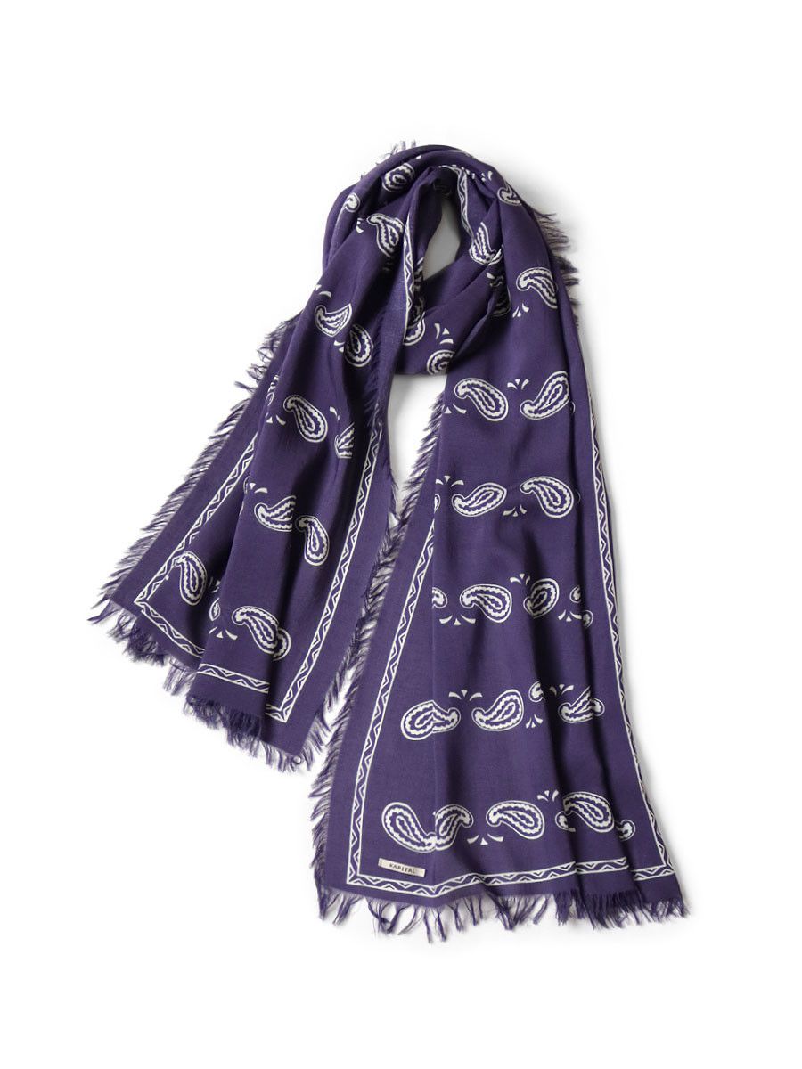 Kapital Kapital Rayon Fringe Scarf Peco Paisley Size ONE SIZE - 1 Thumbnail