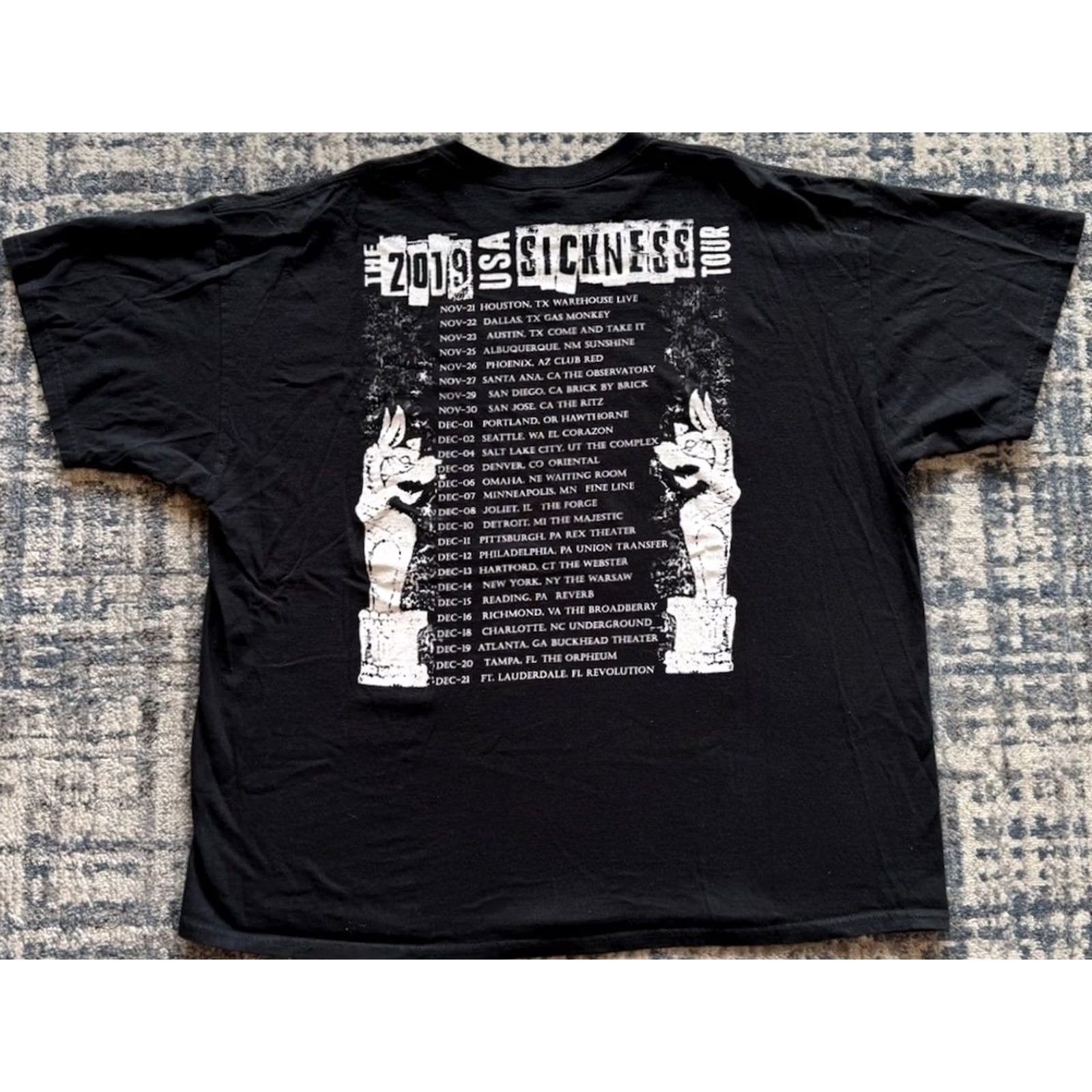 Gildan VINTAGE Morbid Angel Sickness Tour Concert T Shirt 2XL Black Gildan Men Band Metal Music Deicide Size US XXL / EU 58 / 5 - 3 Thumbnail