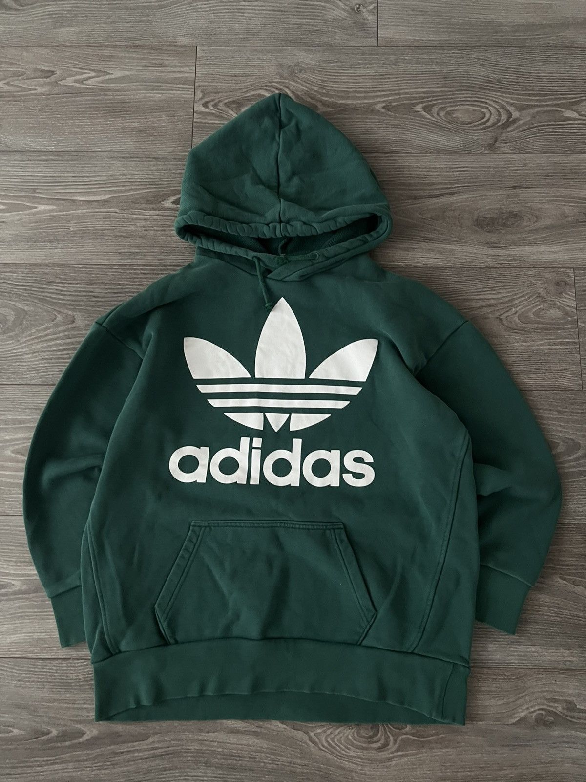 Adidas ‼️Adidas Big Logo Heavy Hard Cotton Oversized Hoodie‼️ Size US XS / EU 42 / 0 - 8 Thumbnail