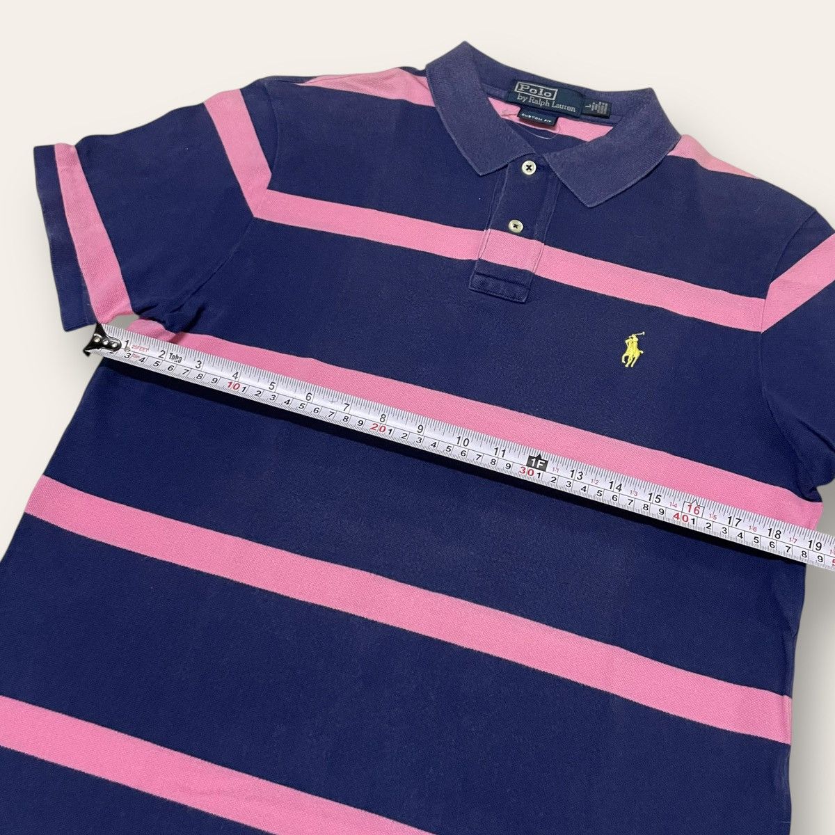 Ralph Lauren Vintage Stripe Ralph Lauren Blue Pink Custom Fit Size US M / EU 48-50 / 2 - 6 Thumbnail