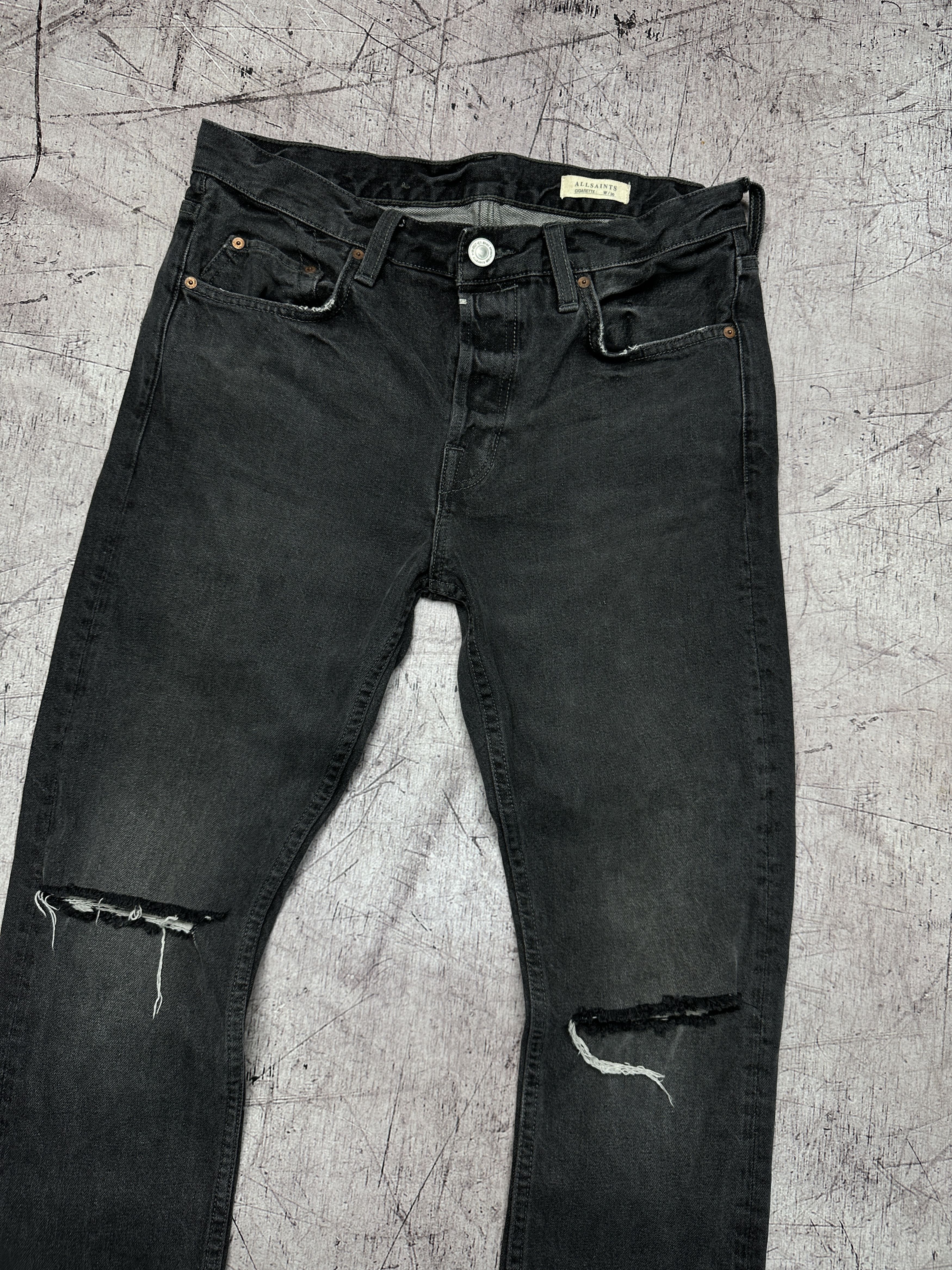 Allsaints Allsaints Mens Bannock Cigarette Denim Pants Jeans Size US 30 / EU 46 - 2 Thumbnail