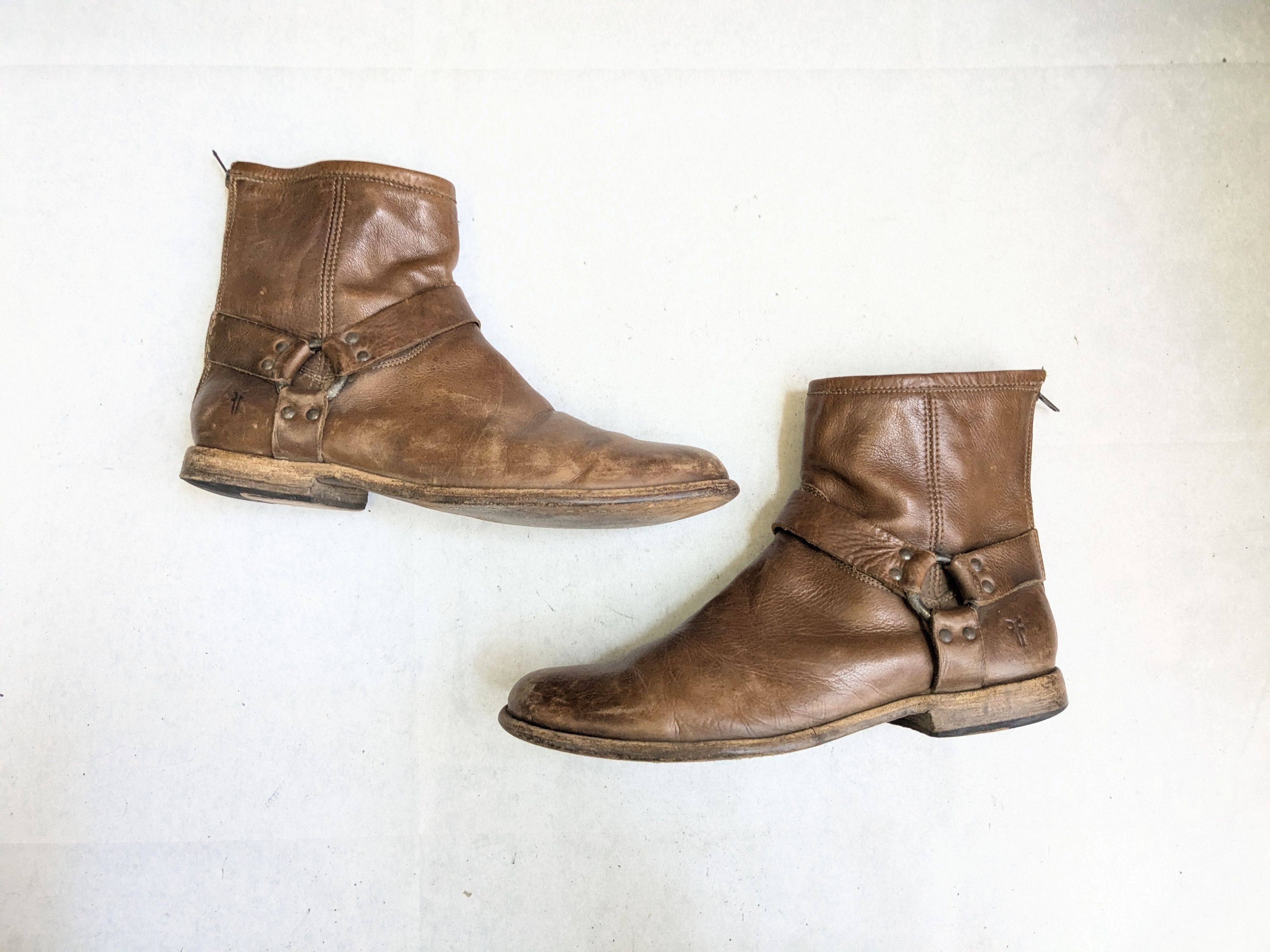 Frye Frye Harness Boots Brown Leather 10.5 D Buckle Size US 10.5 / EU 43-44 - 1 Thumbnail