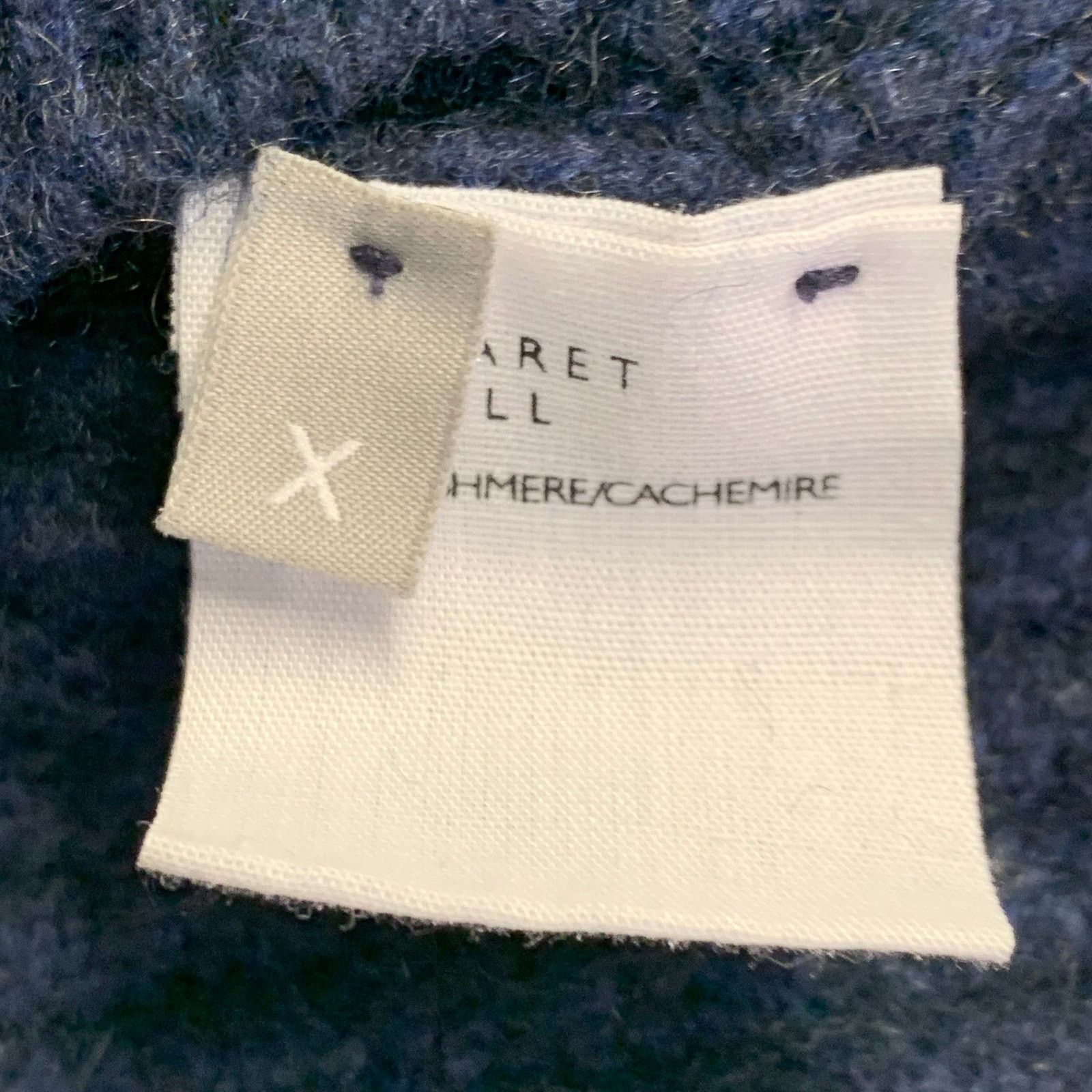 Margaret Howell MARGARET HOWELL Navy Cashmere Rib Knit High Neck Sweater Size US XL / EU 56 / 4 - 6 Thumbnail