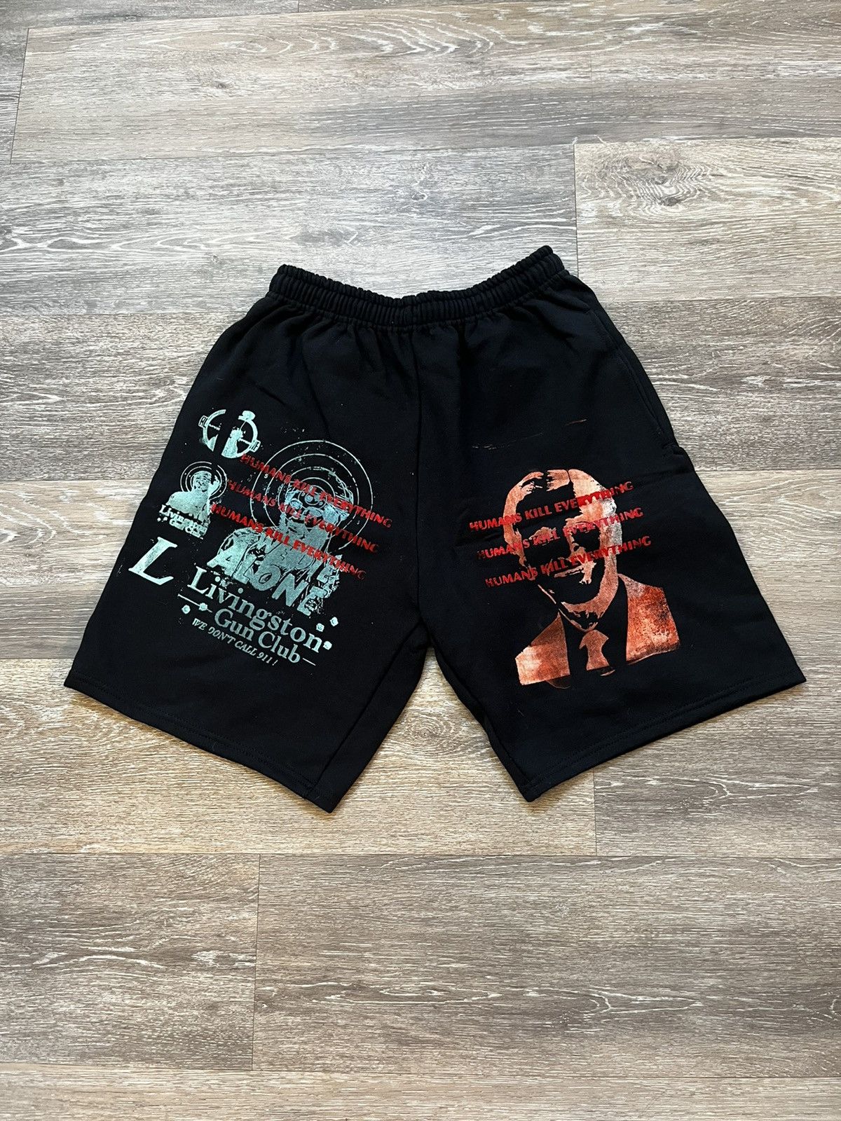 Japanese Brand Humans Kill Everything Sample Print Shorts Size US 30 / EU 46 - 1 Thumbnail