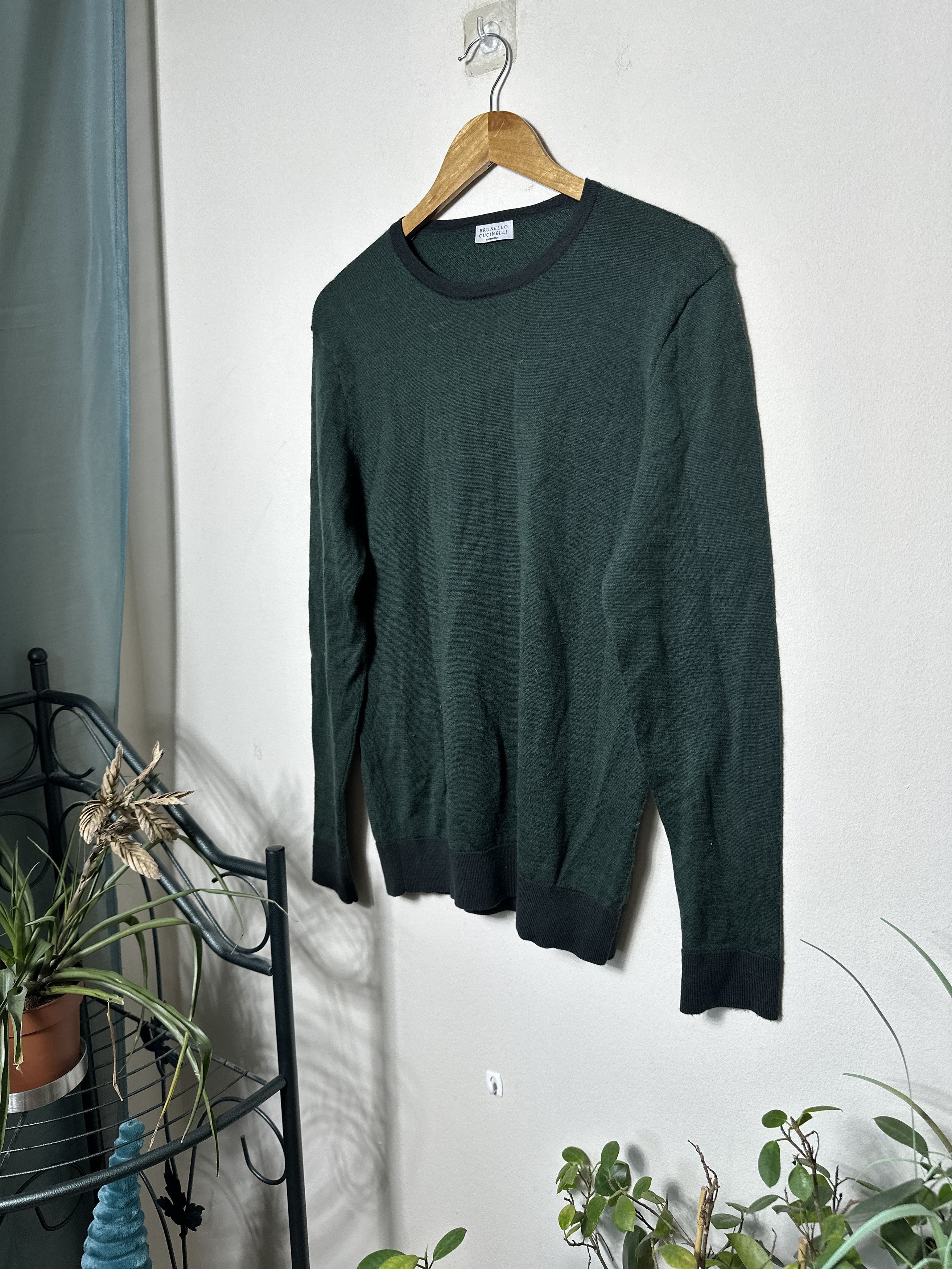 Brunello Cucinelli Brunello Cucinelli green wool cashmere sweater size m Size US M / EU 48-50 / 2 - 1 Thumbnail