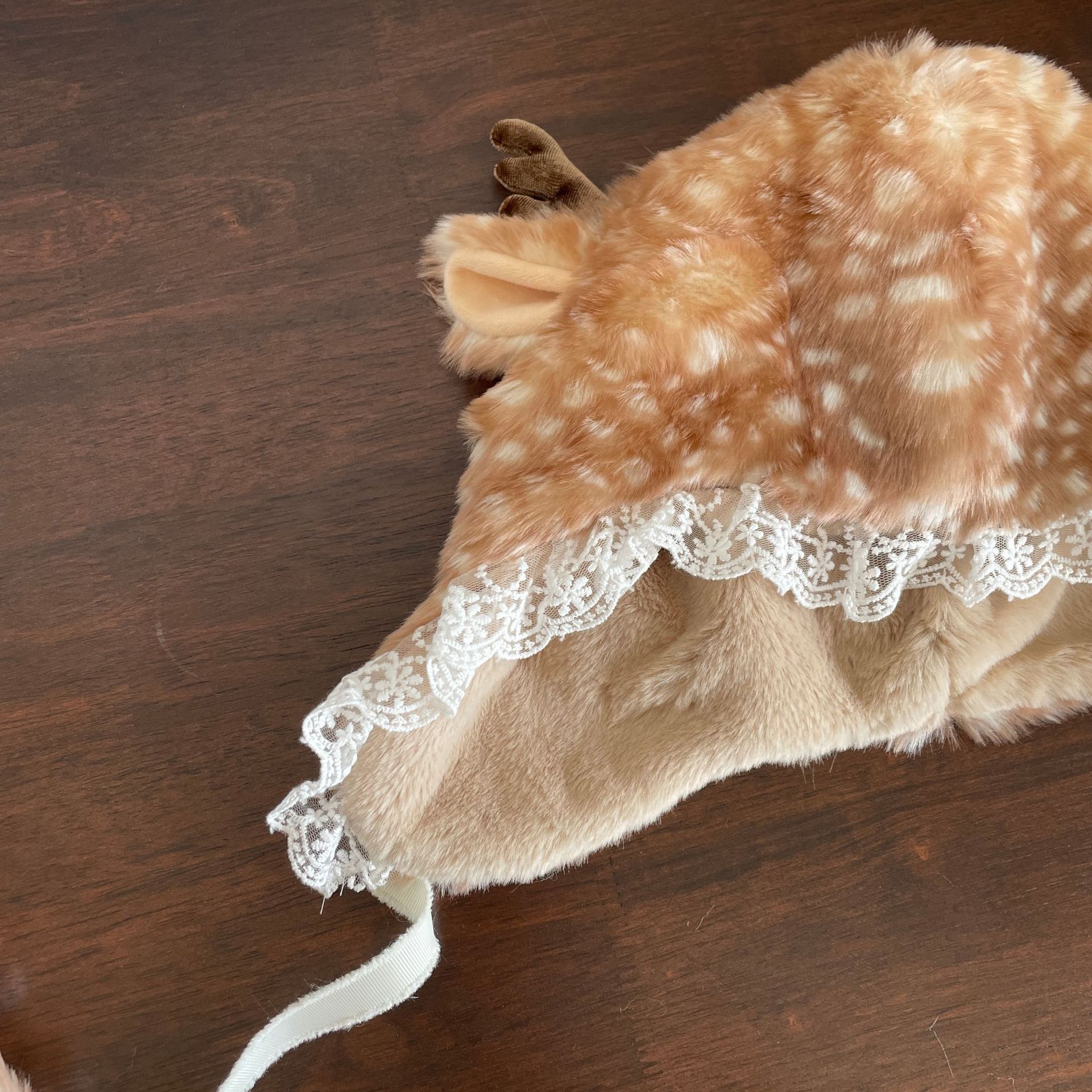 Other Plush cute lace elk warm hat Size ONE SIZE - 5 Thumbnail