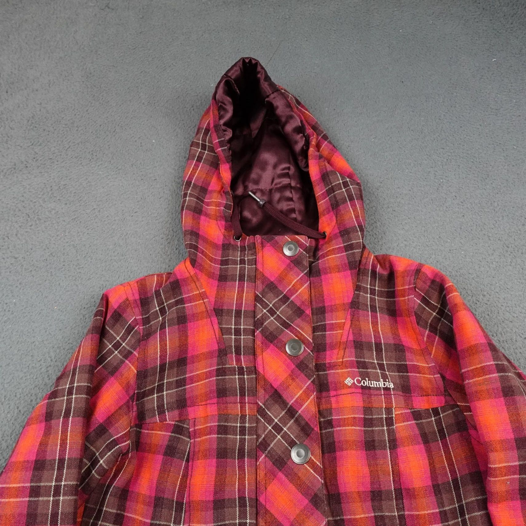 Pinko Columbia Jacket Womens Small Pink Plaid Hooded Omni Shield Insulated Ski Size S / US 4 / IT 40 - 4 Thumbnail