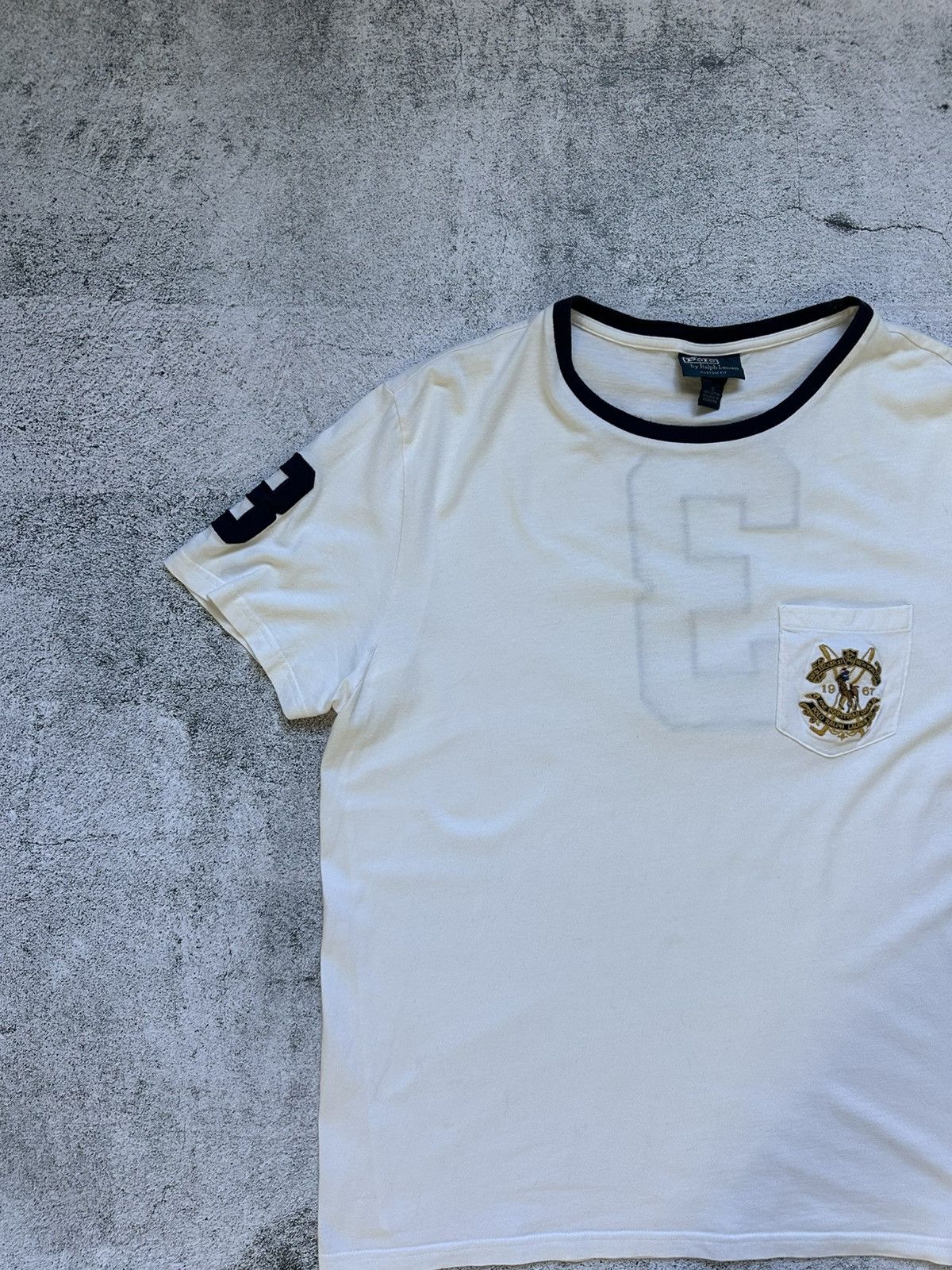 Polo Ralph Lauren Vintage Polo Ralph Lauren T-shirt Yellow Big Logo White Fit Size US XL / EU 56 / 4 - 3 Thumbnail