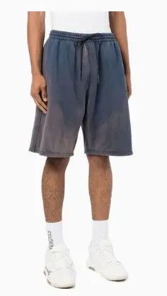 Off-White o1gr1nt0425 Diag Tab Vtg Skate Sweatshort in Outerspace Size US 32 / EU 48 - 4 Thumbnail