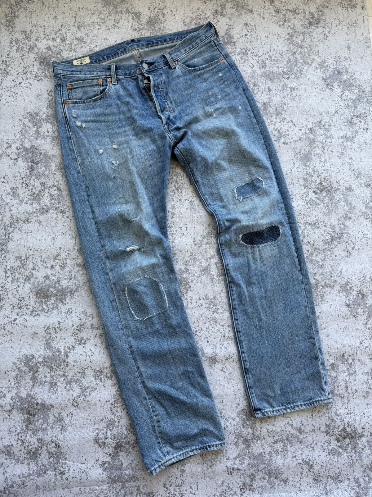 Levi’s 501 Anniversary Edition Distressed Denim Pants