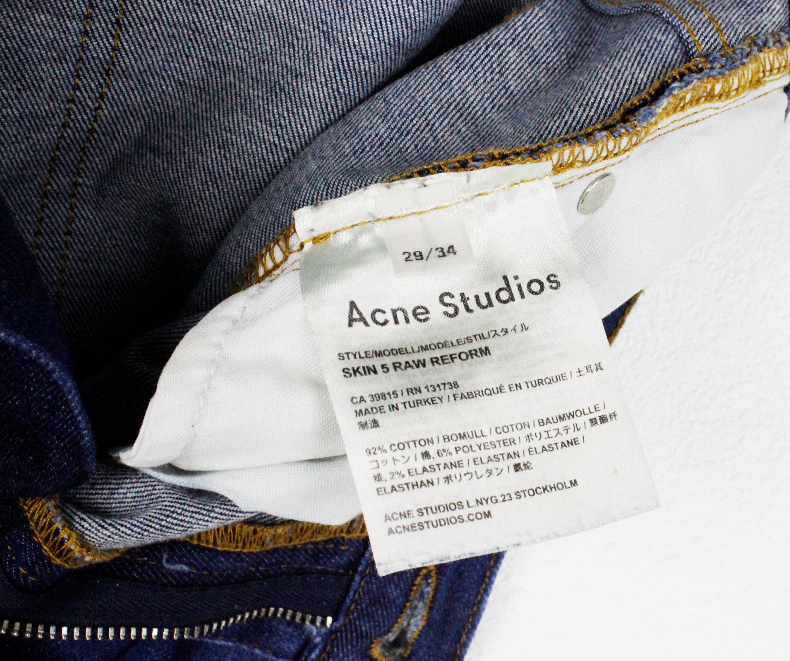Acne Studios Acne Studios Skin 5 Raw Reform Denim Jeans Pants Size 29" - 5 Thumbnail
