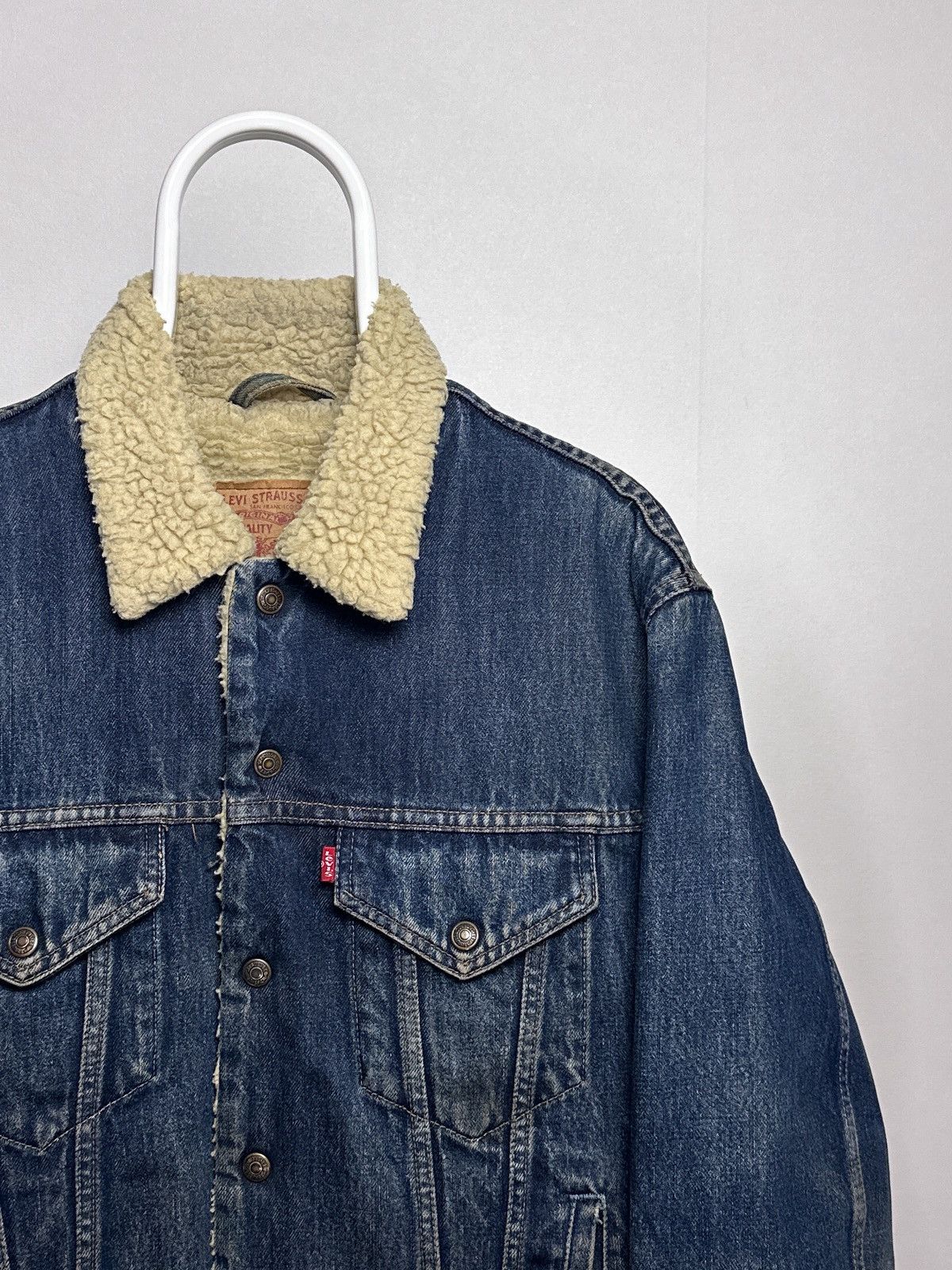 Levi's Vintage Clothing Levi’s Vintage Denim Trucker Sherpa Jacket 71500 Size L Size US L / EU 52-54 / 3 - 3 Thumbnail