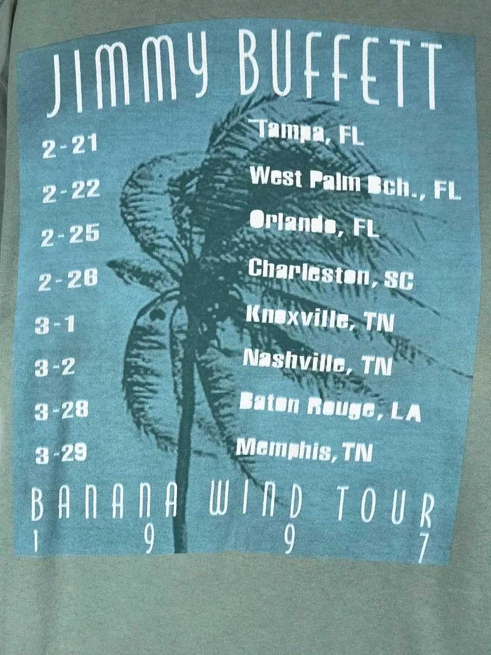 Band Tees vintage 1995 Jimmy Buffet banana wind Size US XL / EU 56 / 4 - 7 Thumbnail