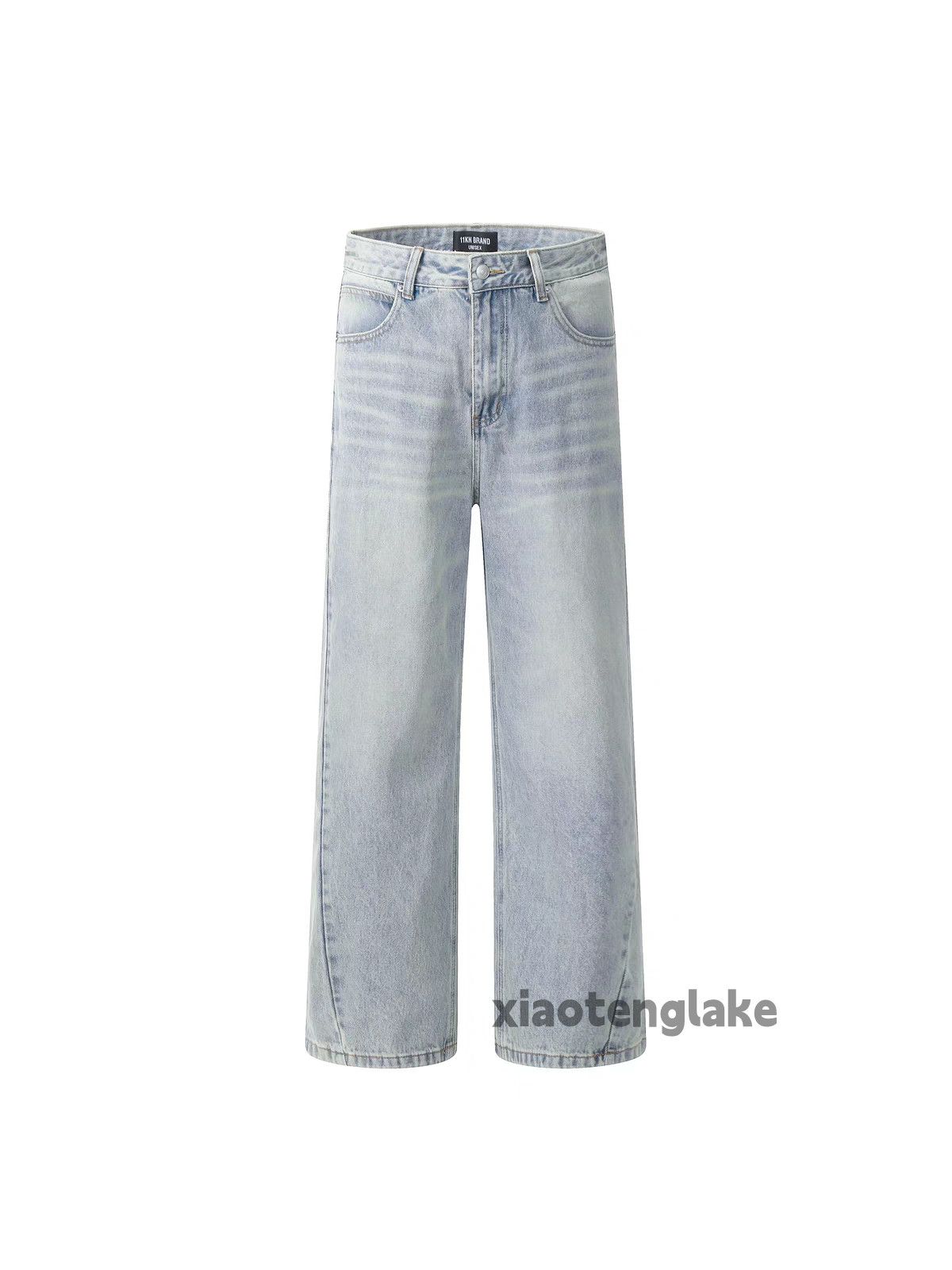 Jean × Vintage washed faded patchwork yuppie loose baggy jeans Size US 33 - 7 Thumbnail