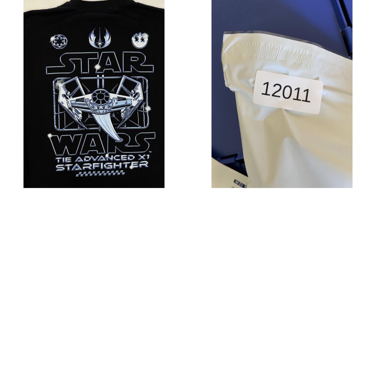 Star Wars Star Wars T-Shirt Mens XL Black X-Wing Starfighter TIE Advanced X1 Star Wars Logo Graphic Print Crew Neck Short Sleeve Regular Fit Mad Engine Size US XL / EU 56 / 4 - 8 Thumbnail