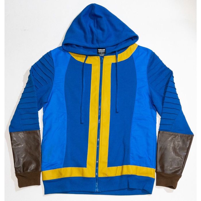 Vintage Fallout 4 Vault 111 Jacket Men's Medium Bethesda Blue Full Zip ...