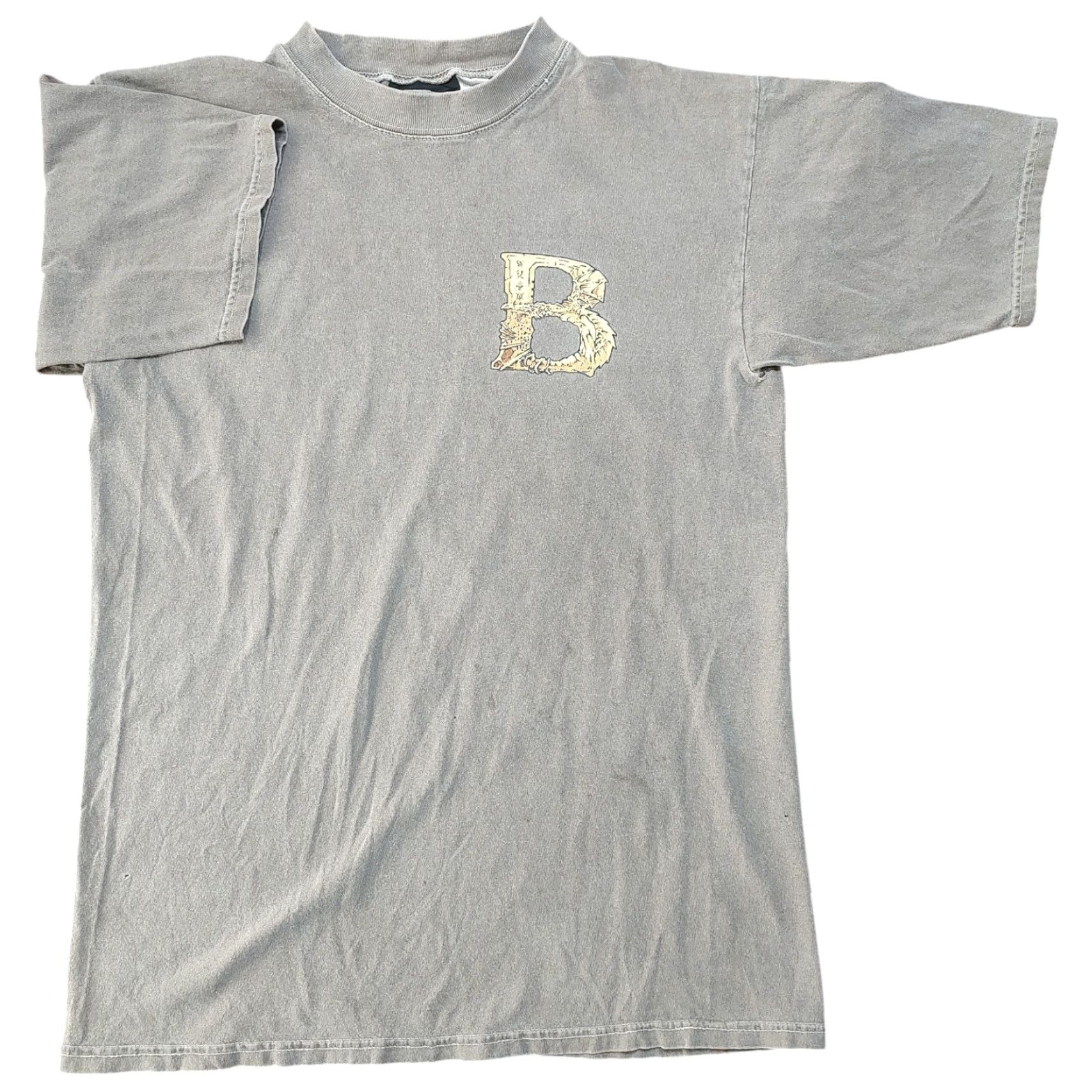 Bugle Boy Vintage Bugle Boy Shirt Mens Small Dragon Markings 90s Grunge Gray Cotton T-Shirt Size US S / EU 44-46 / 1 - 2 Thumbnail