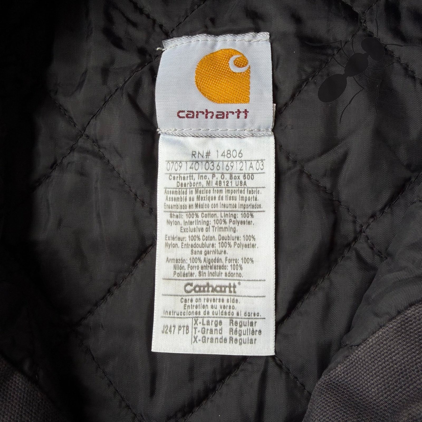 Carhartt × Vintage Carhartt J247 PTB blue hooded work wear jacket Size US XL / EU 56 / 4 - 5 Thumbnail