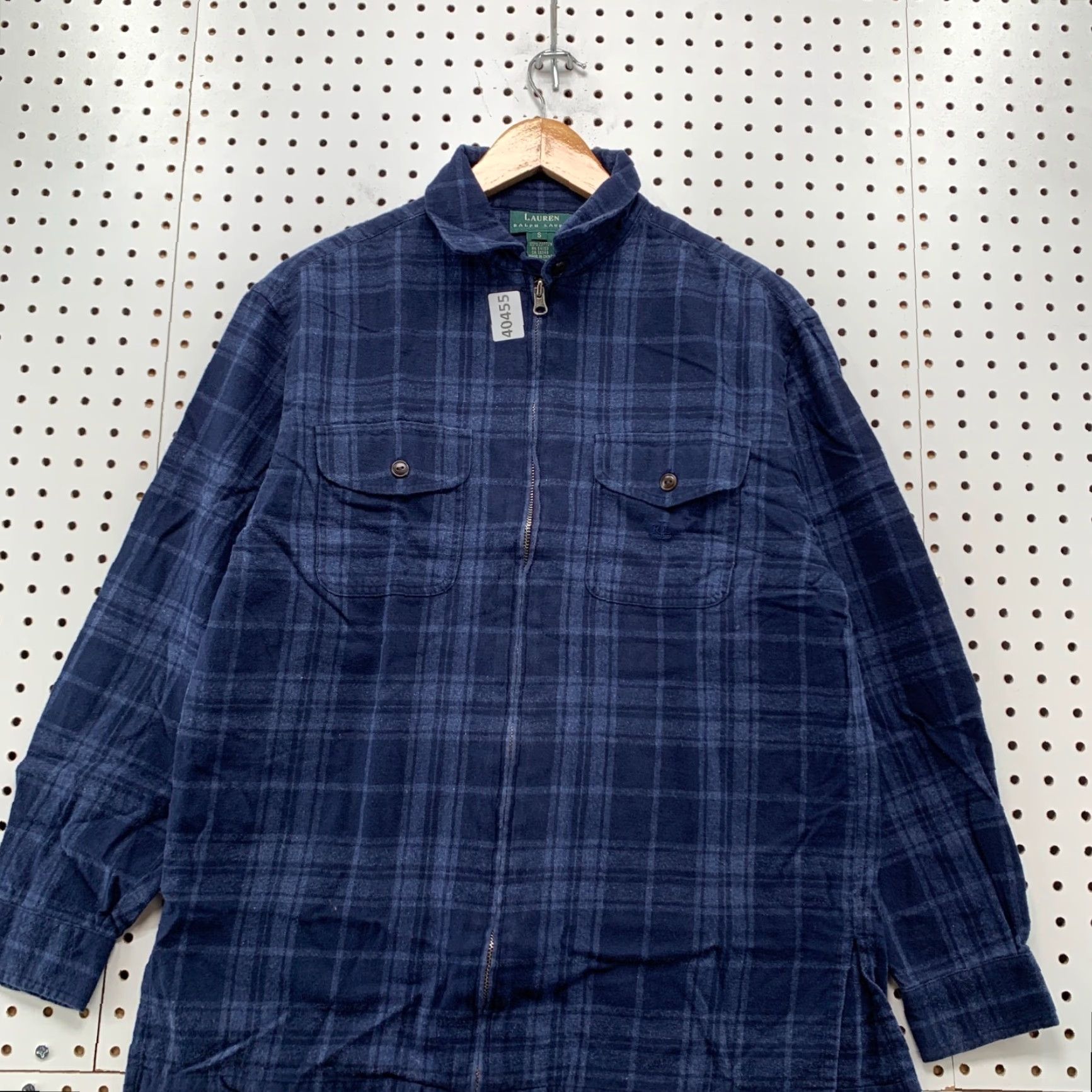 Ralph Lauren VINTAGE Lauren Ralph Lauren Zip Flannel Jacket Womens Small Blue Plaid 20x27 Jacket Womens Small Blue Plaid 20x27 Size S / US 4 / IT 40 - 4 Thumbnail