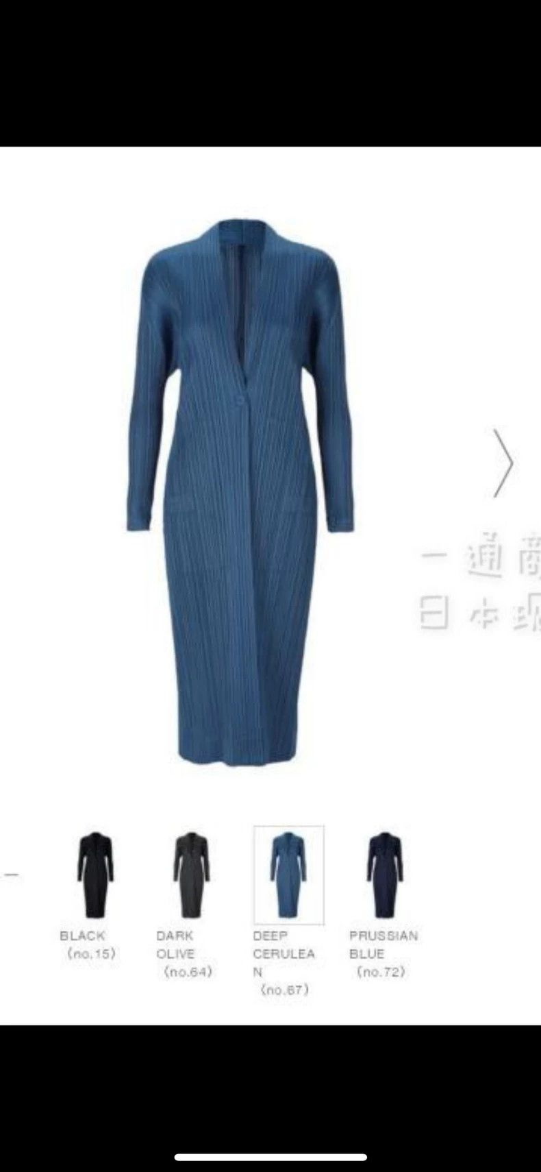 Issey Miyake Issey Miyake Blue pleated coat Size M / US 6-8 / IT 42-44 - 1 Thumbnail