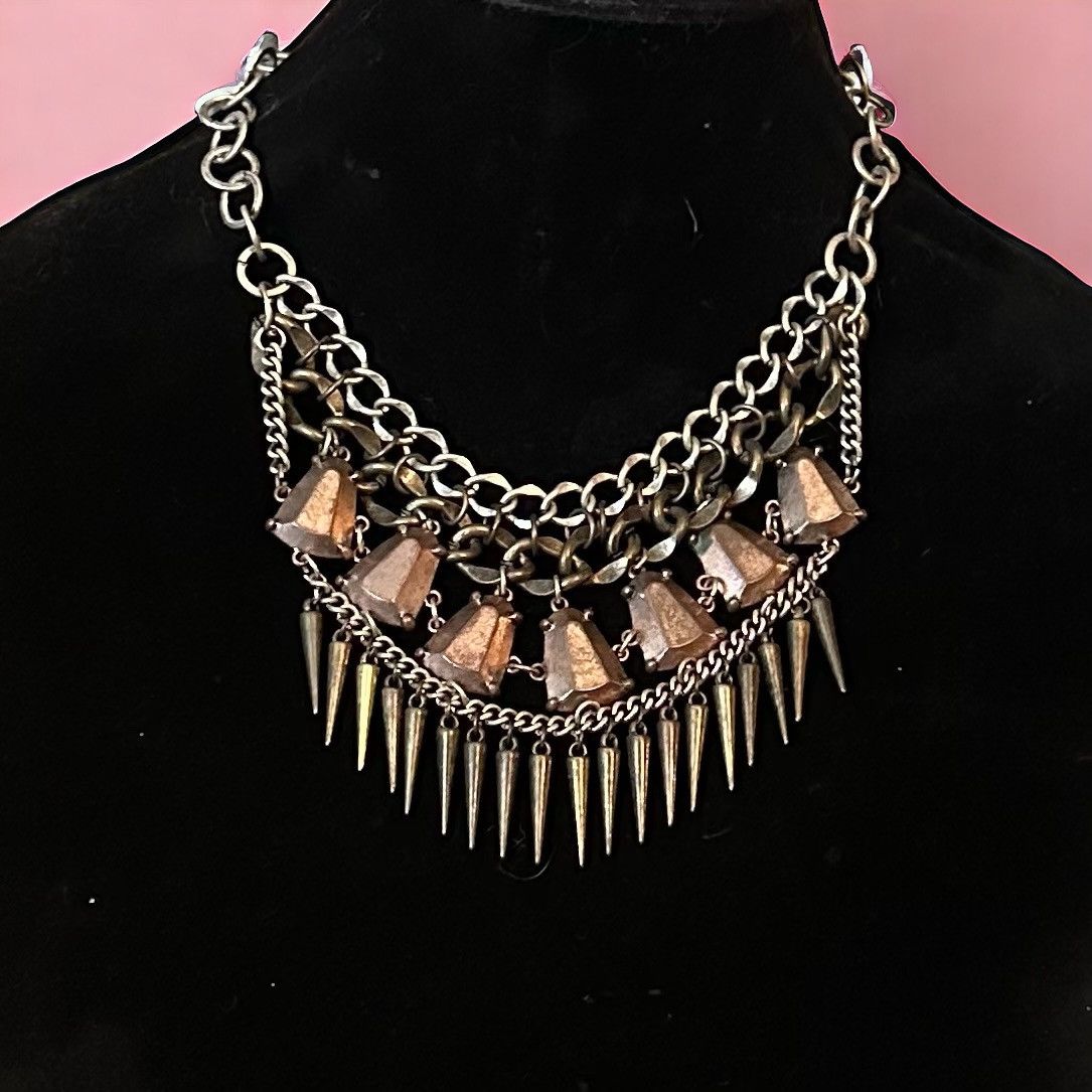 Urban Outfitters Urban Outfitters two tone layered spike fringe necklace Size ONE SIZE - 1 Thumbnail