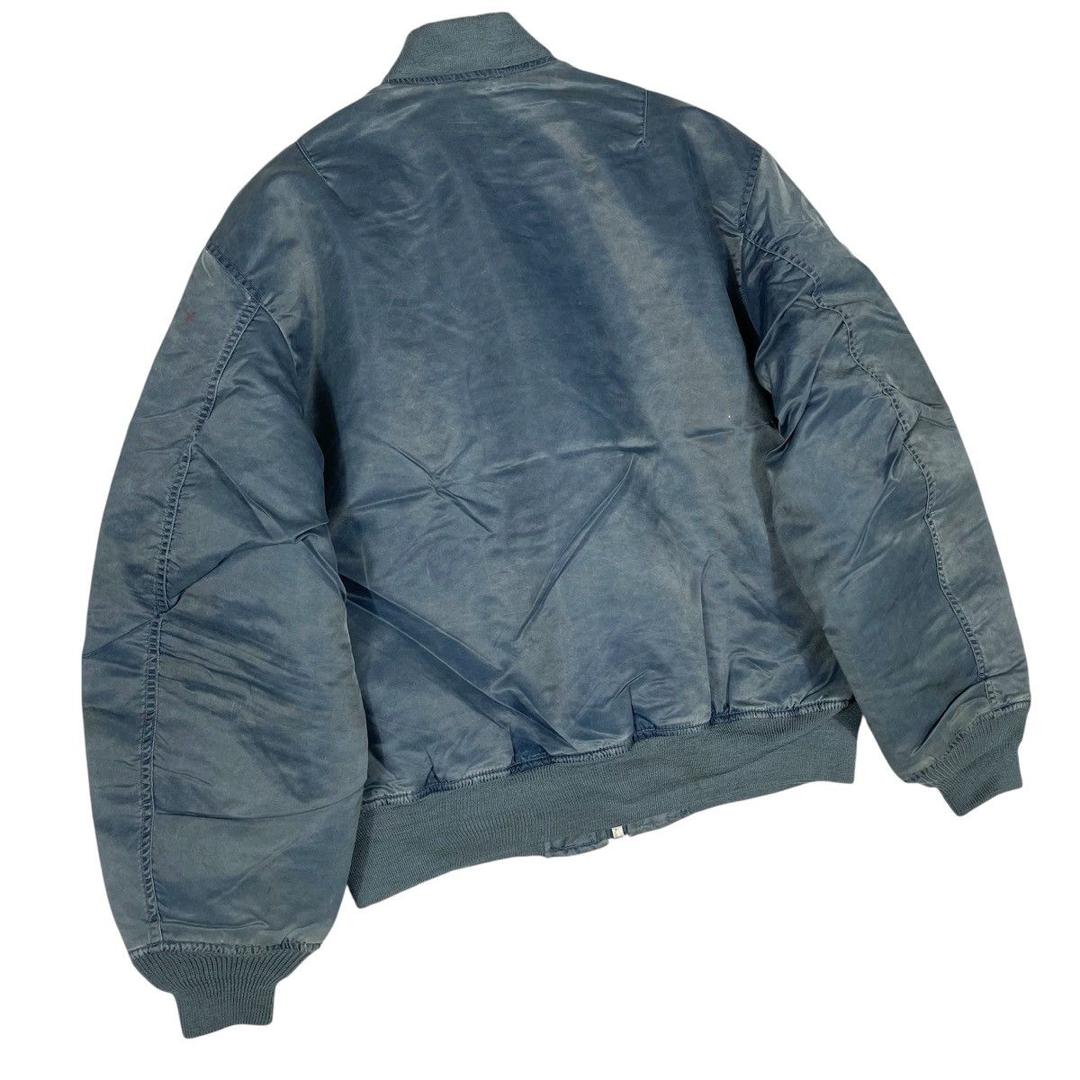 Japanese Brand Vintage Machope MA-1 Flight Jacket | Sun Faded Blue Bomber Size US L / EU 52-54 / 3 - 12 Thumbnail