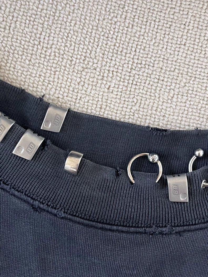 Balenciaga Balenciaga FW23 Solid Perforated Metallic Crew Neck Long Sl Size US S / EU 44-46 / 1 - 4 Thumbnail
