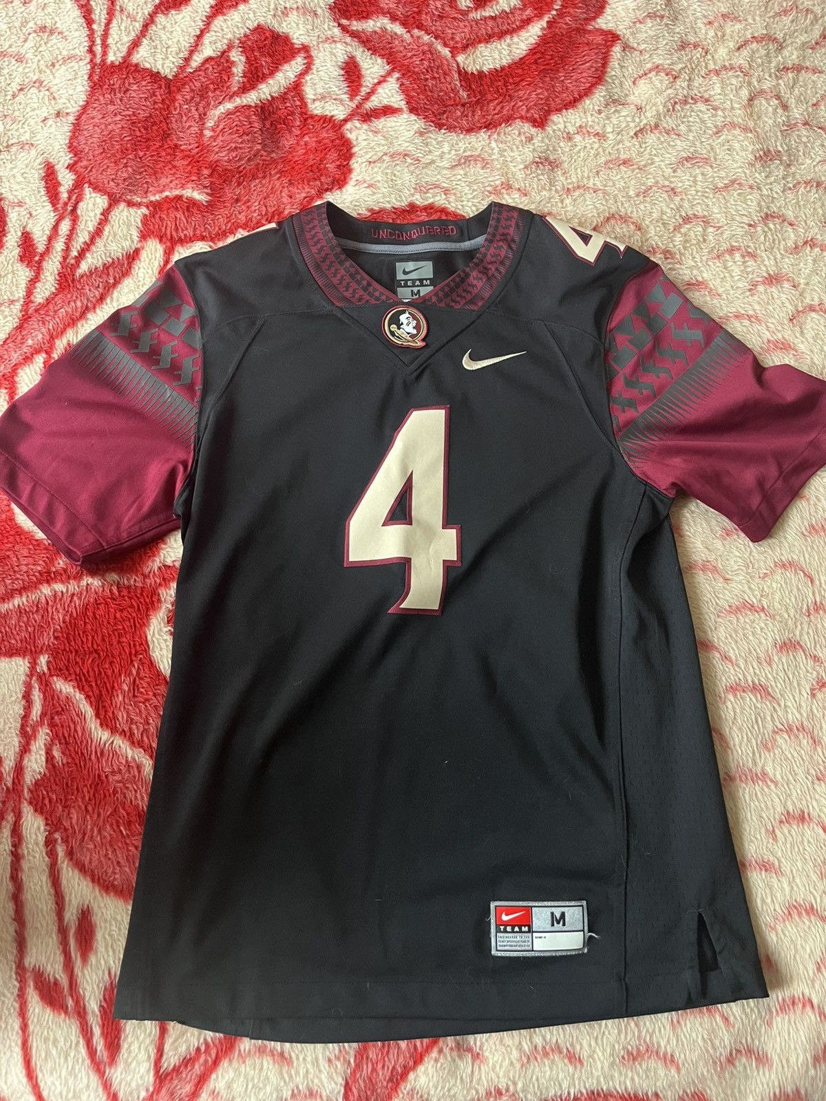 Nike Men's Nike Black FSU No. 4 Limited Football Jersey size M Size US M / EU 48-50 / 2 - 1 Thumbnail