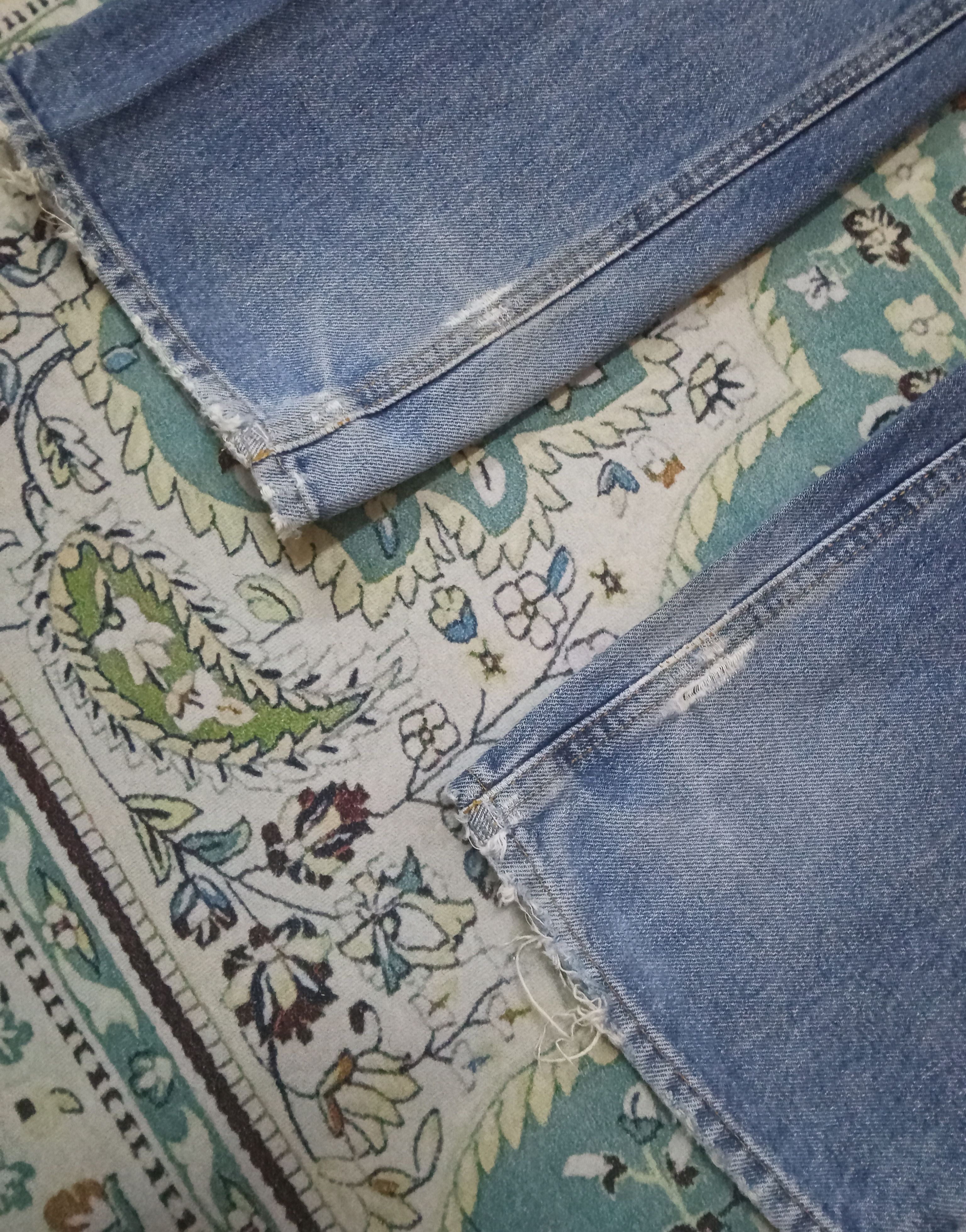 Japanese Brand Bartack Distressed Vintage Denim Biker Pants Size US 32 / EU 48 - 12 Thumbnail