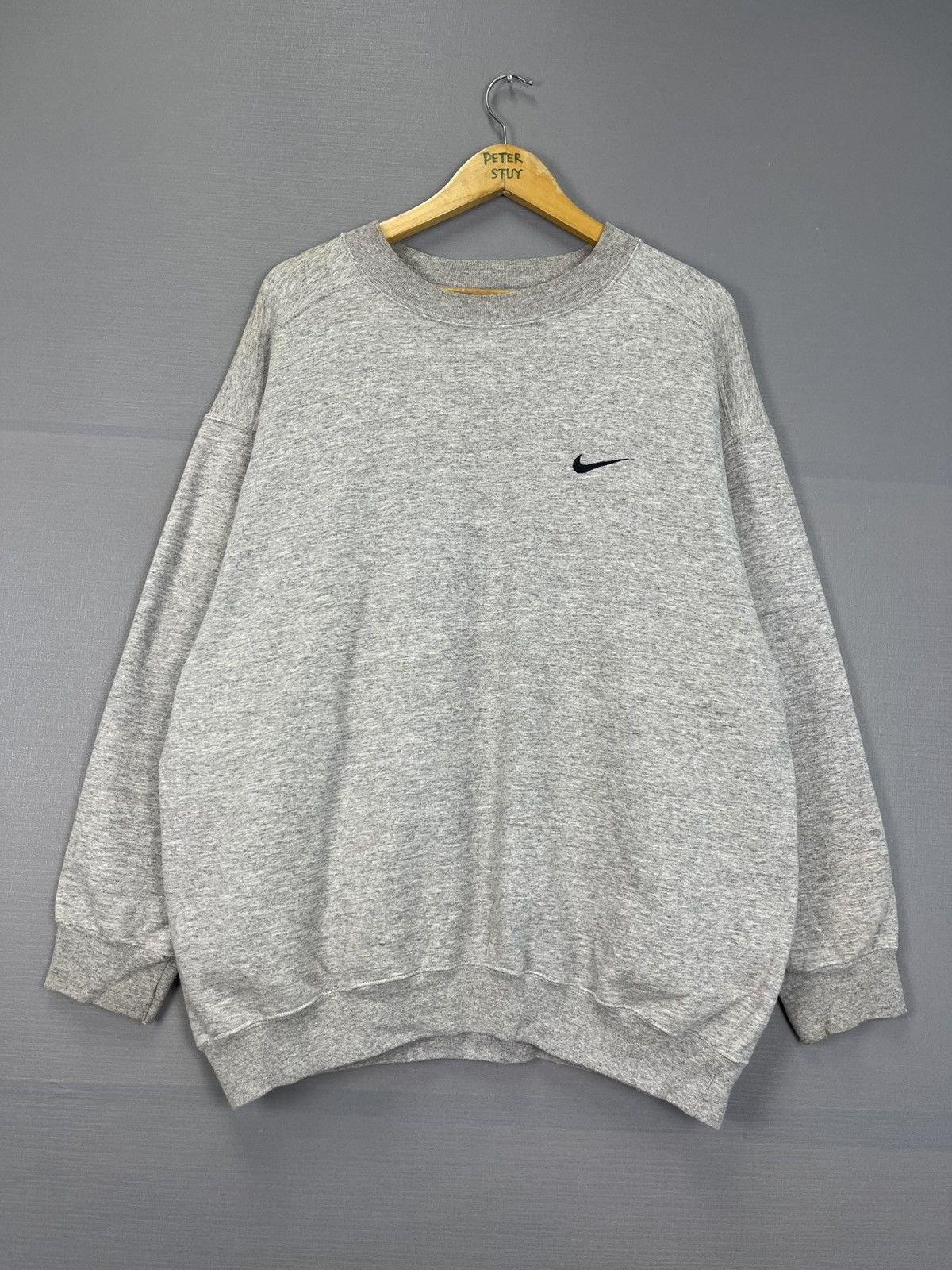 Nike Vintage 90s Nike Swoosh Sweatshirt Size US L / EU 52-54 / 3 - 1 Thumbnail
