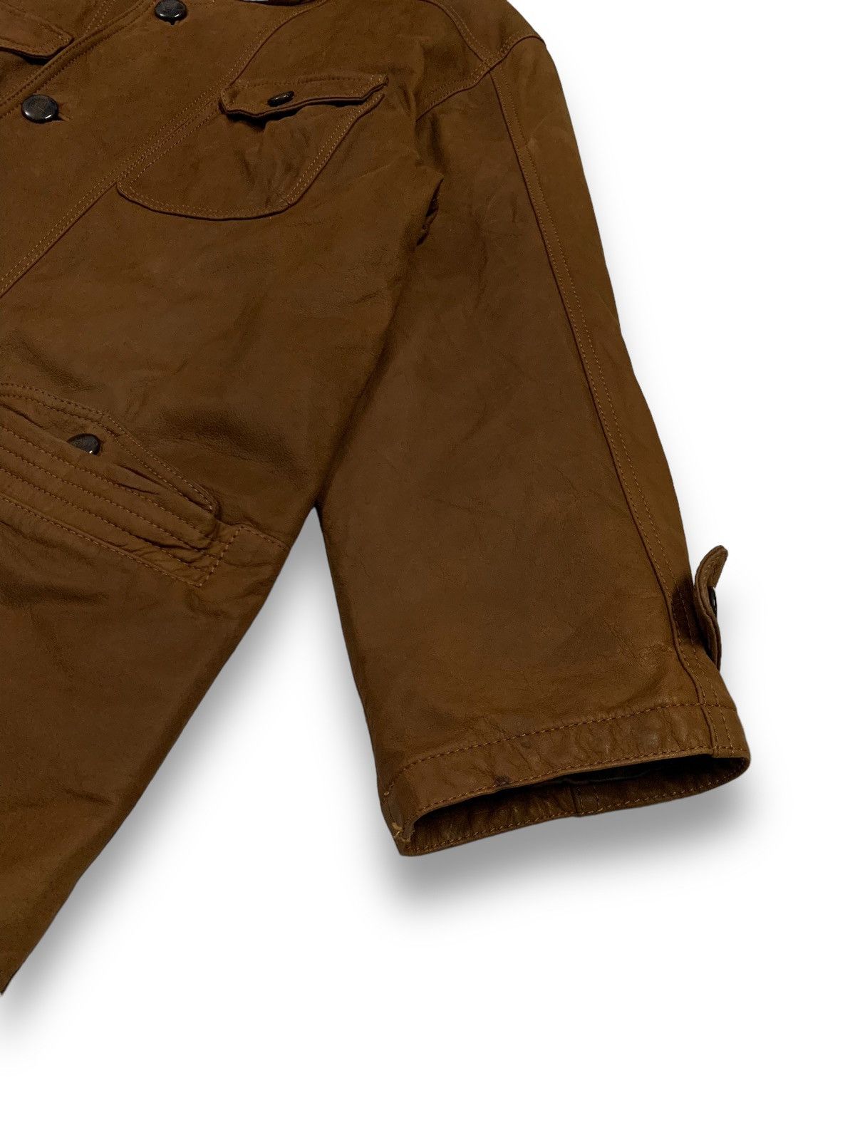 Balmain Vintage Pierre Balmain Paris Utility Cowhide Leather Jacket Size US L / EU 52-54 / 3 - 14 Thumbnail