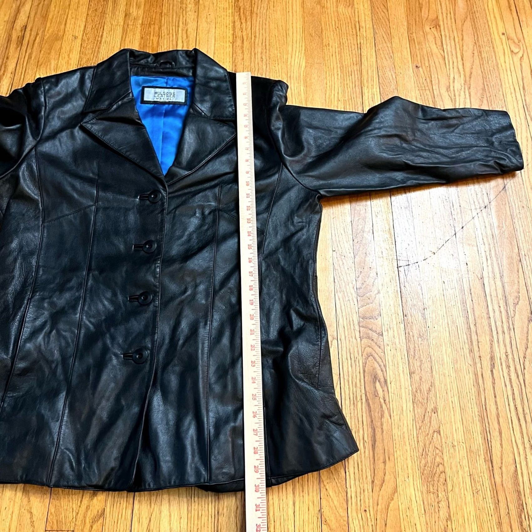 Vintage Wilson’s Leather Jacket Blazer Black L Womens Motorcycle Jacket Button Size L / US 10 / IT 46 - 6 Thumbnail