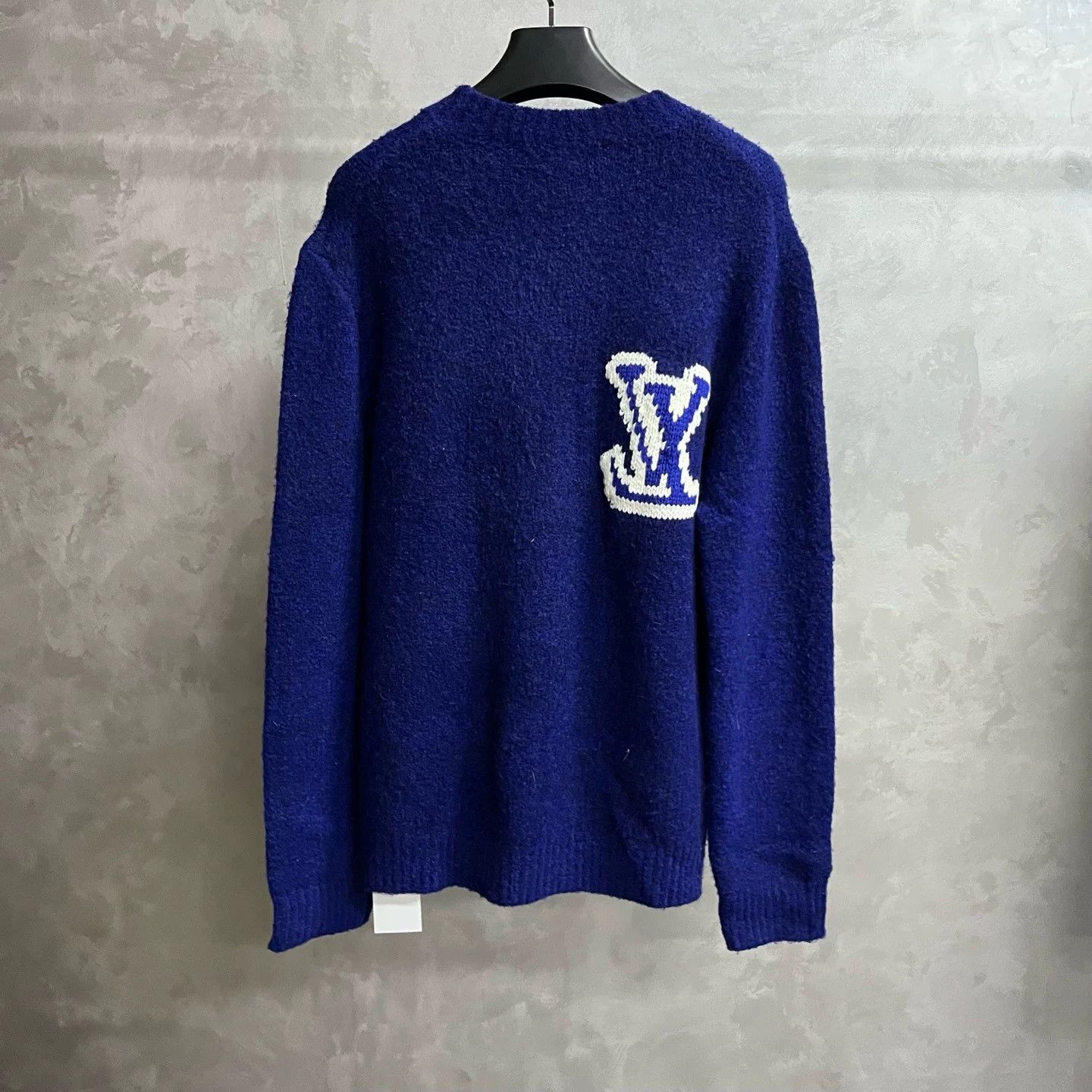 Louis Vuitton Louis Vuitton Blue Intarsia Crewneck Wool Sweater Size US L / EU 52-54 / 3 - 5 Thumbnail