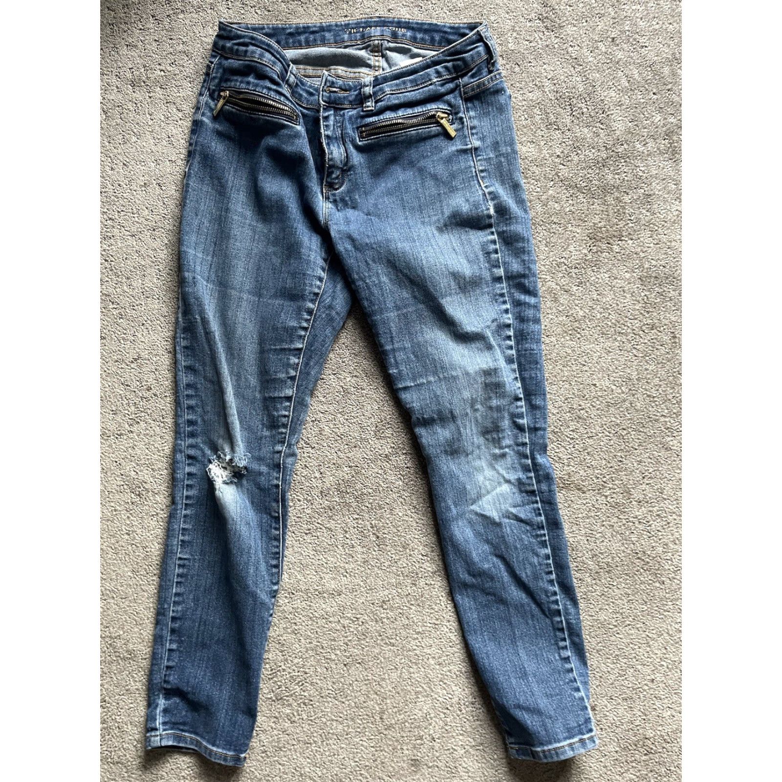 Michael Kors Michael Kors Jeans Women 8 Blue Skinny Denim Low Rise Stretch Jet Set Skinny 30 Inseam Womens Size 30" / US 8 / IT 44 - 3 Thumbnail
