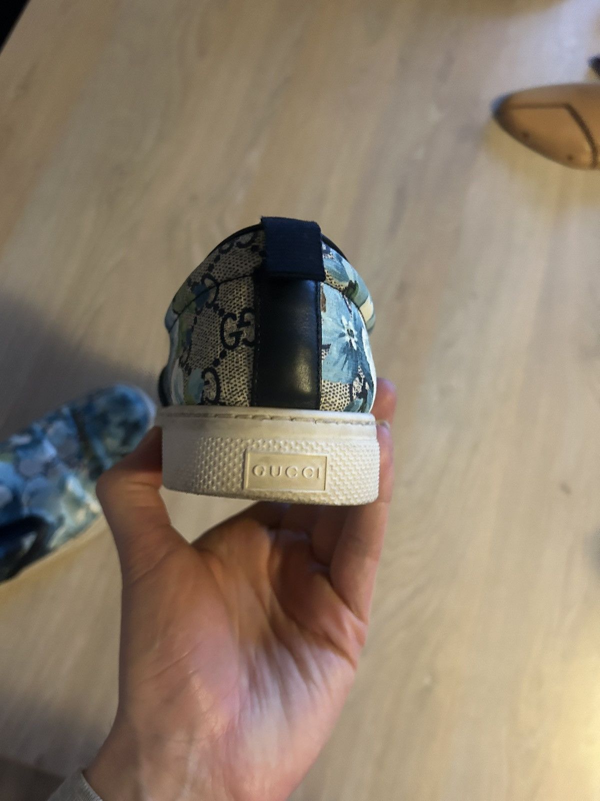 Gucci Floral Print GG Supreme Monogram Slip-Ons Size US 8 / EU 41 - 9 Thumbnail