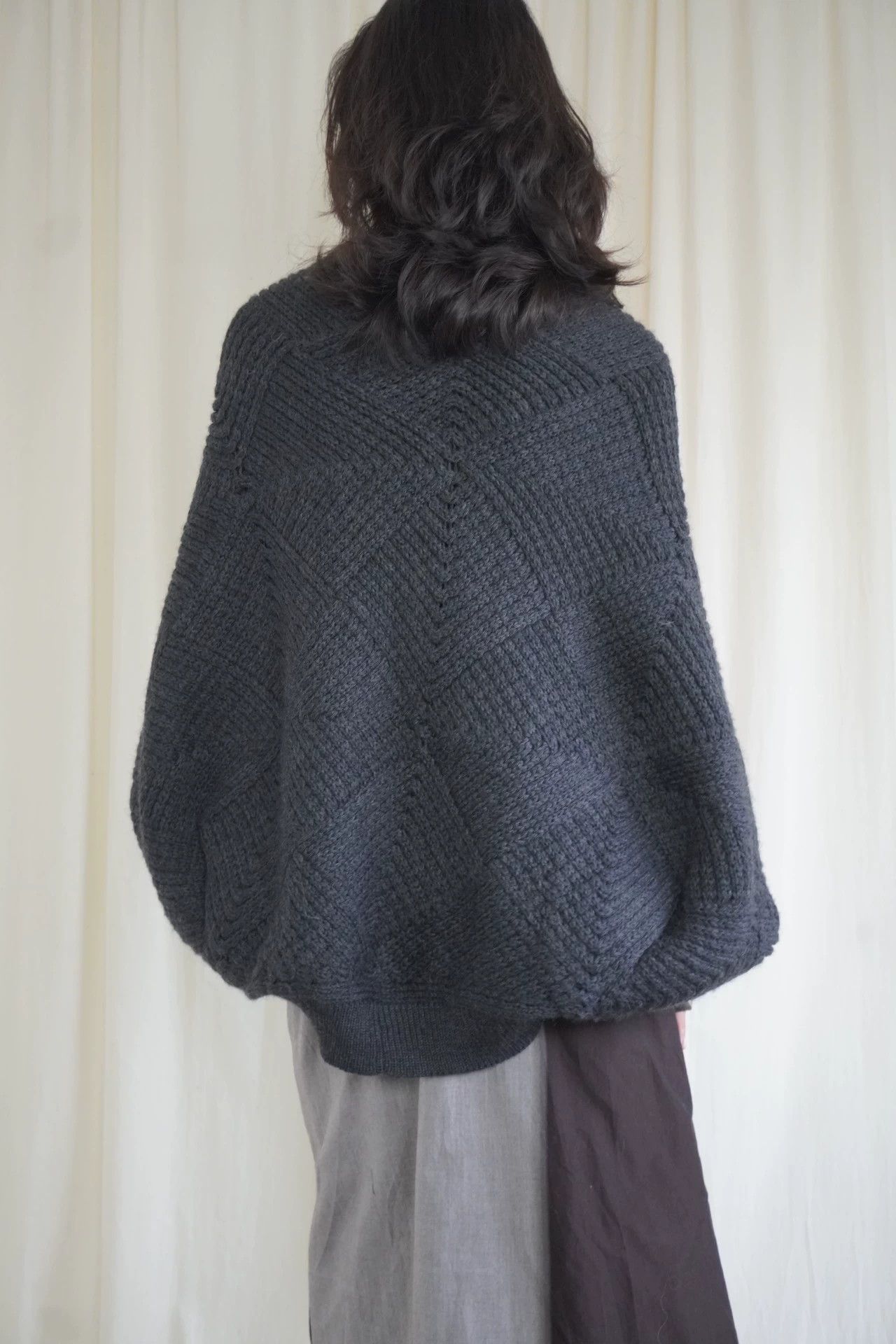 Junya Watanabe Junya Watanabe 2000s Batwing Cape Wool Cardigan Size ONE SIZE - 8 Thumbnail