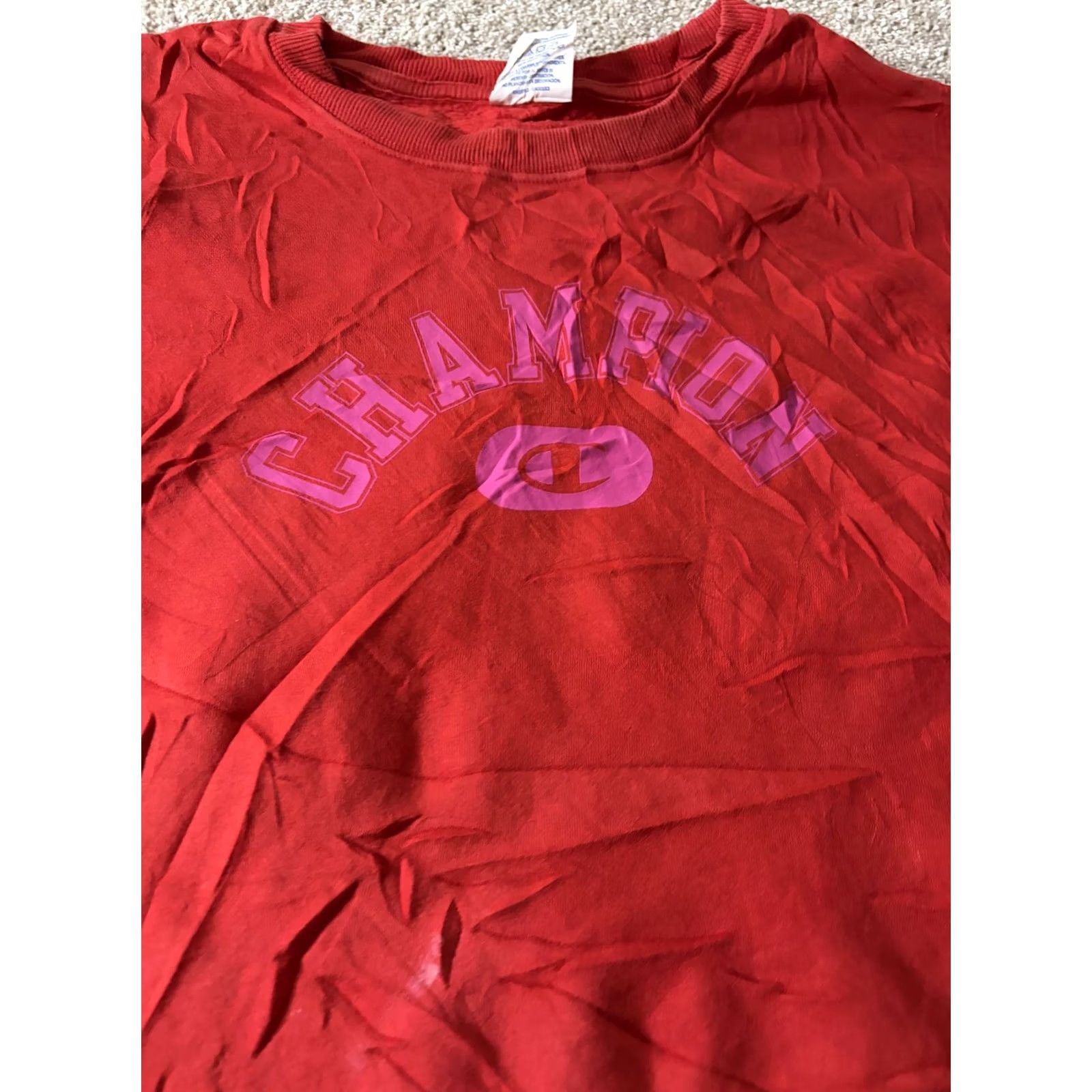 Champion Champion Sweatshirt Mens Small Red Fleece Pullover Crewneck Graphic Logo Size US S / EU 44-46 / 1 - 4 Thumbnail