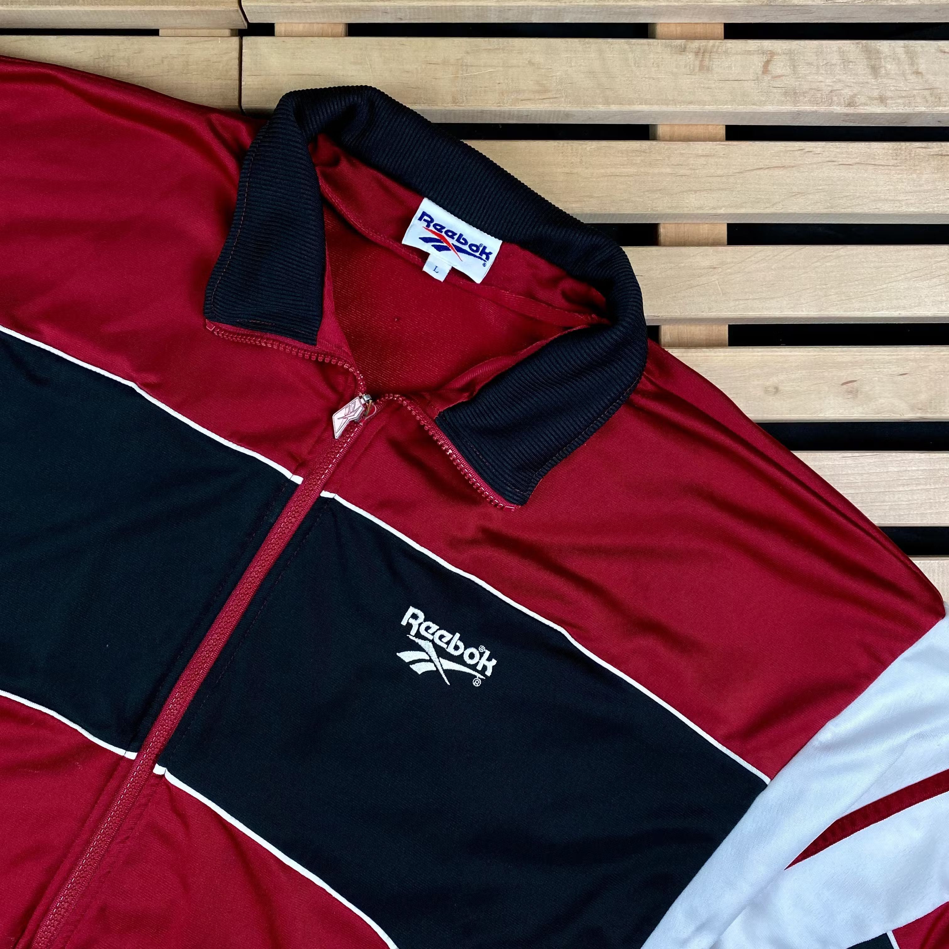 Reebok × Vintage Mens Bomber Jacket Reebok Vintage Size L Size US L / EU 52-54 / 3 - 2 Thumbnail