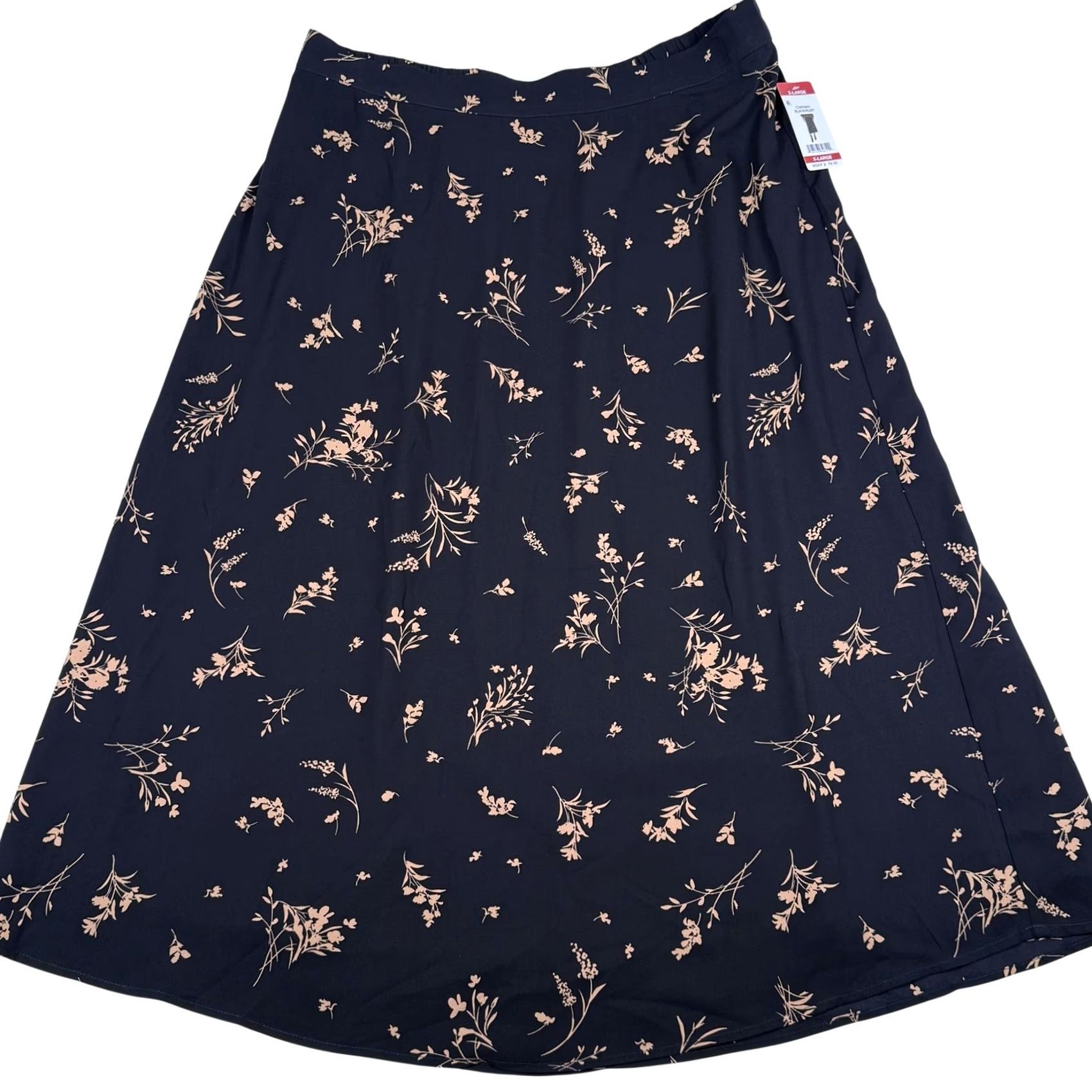 Vince Camuto Vince Camuto Skirt XL Floral A-Line Elastic Waist Office Casual Long Women Size 40" / US 18 - 2 Thumbnail
