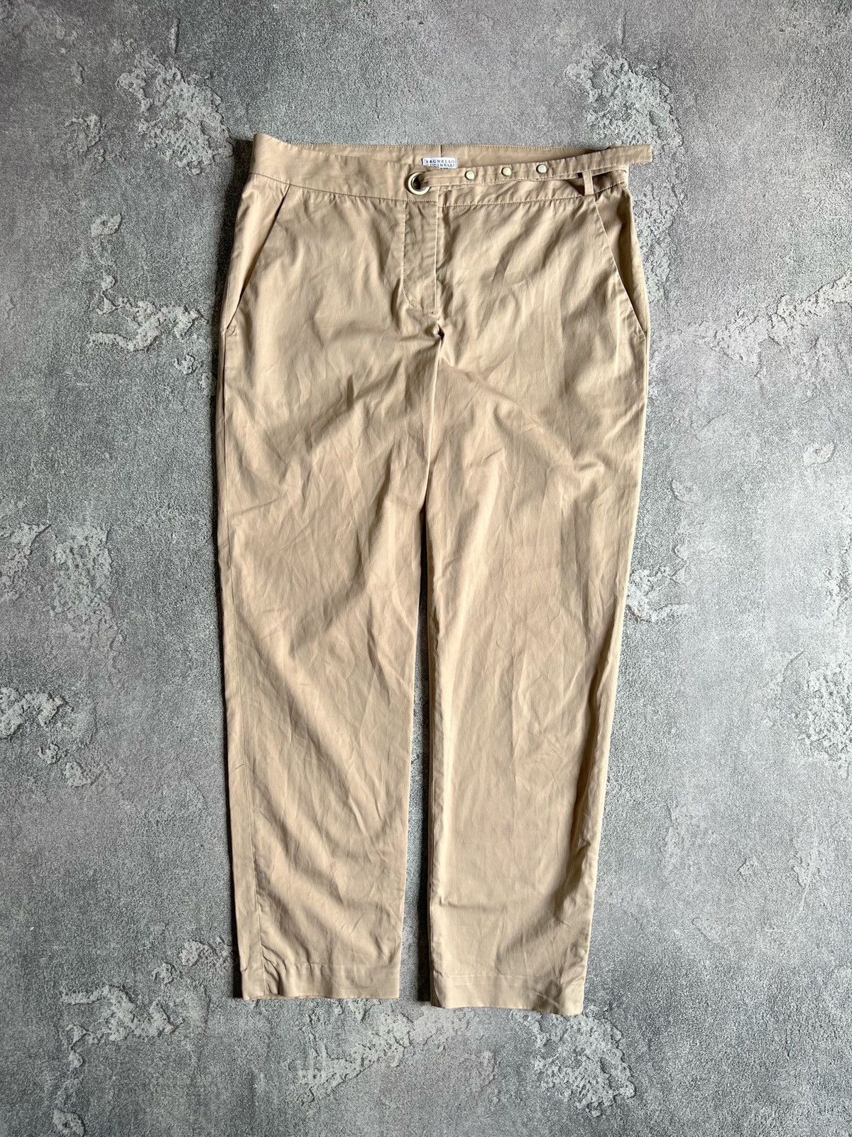 Brunello Cucinelli Brunello Cucinelli Women’s Belt Straight Leg Pants Size 44 Size 30" / US 8 / IT 44 - 1 Thumbnail