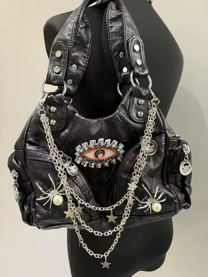 Other Gothic PU Leather Punk Rivets Shoulder Bag Size ONE SIZE - 1 Thumbnail