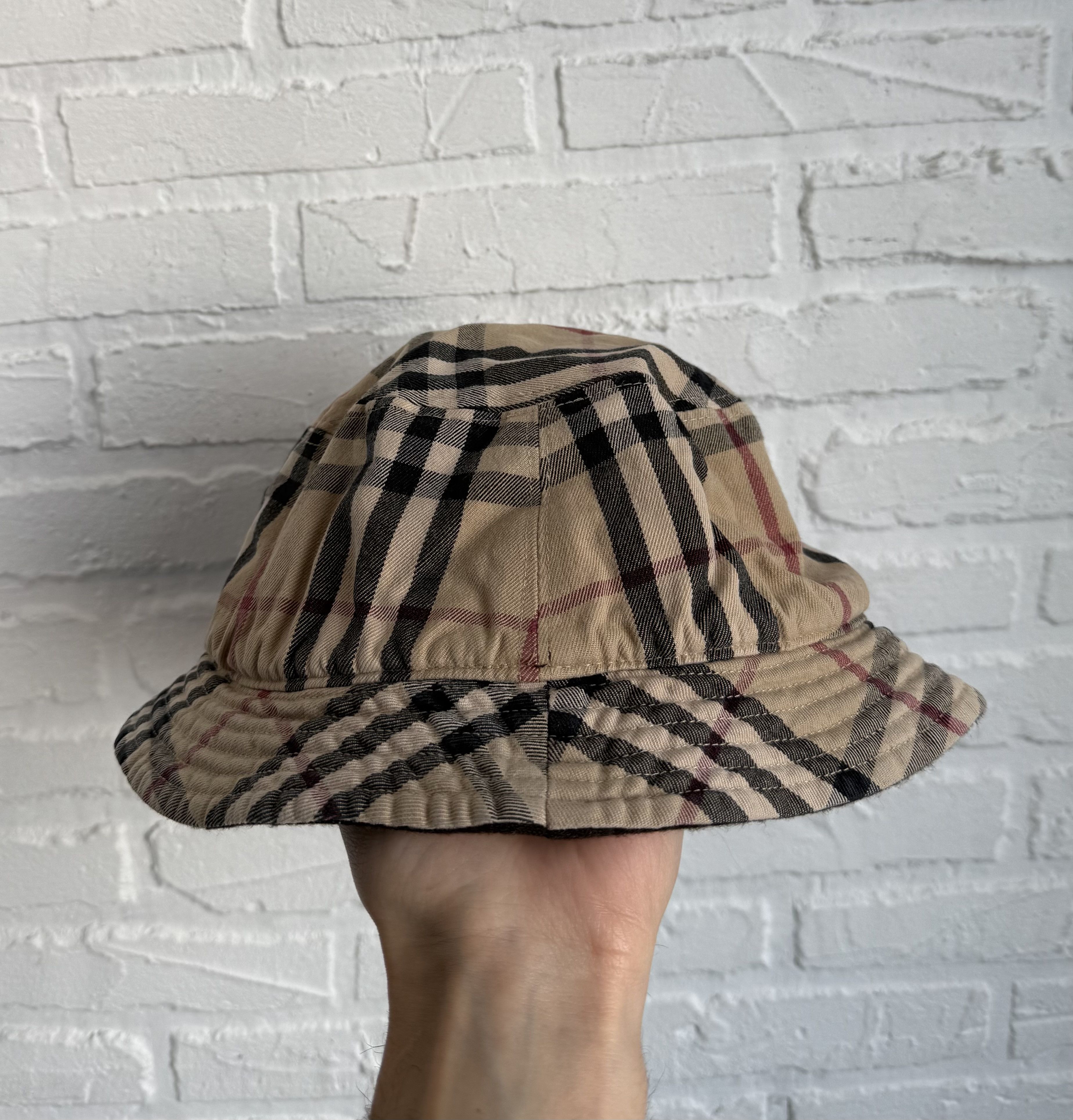 Burberry Golf Beige Check Bucket Hat Burberry Men main image 2
