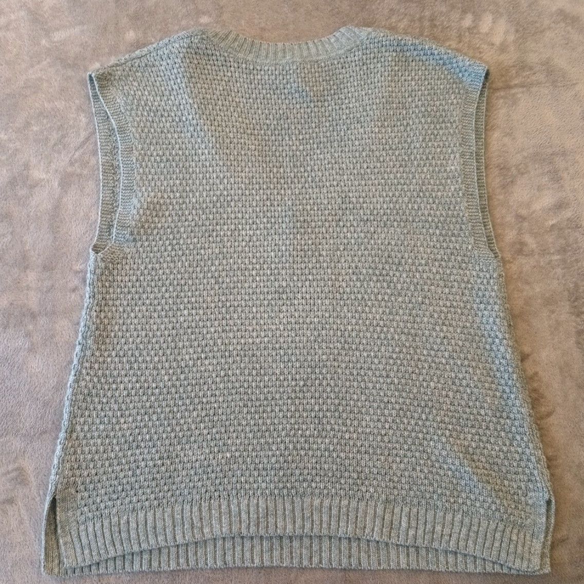 J. Jill J. Jill Sweater Vest Womens Small Blue V-Neck Cotton Blend New Size S / US 4 / IT 40 - 2 Thumbnail