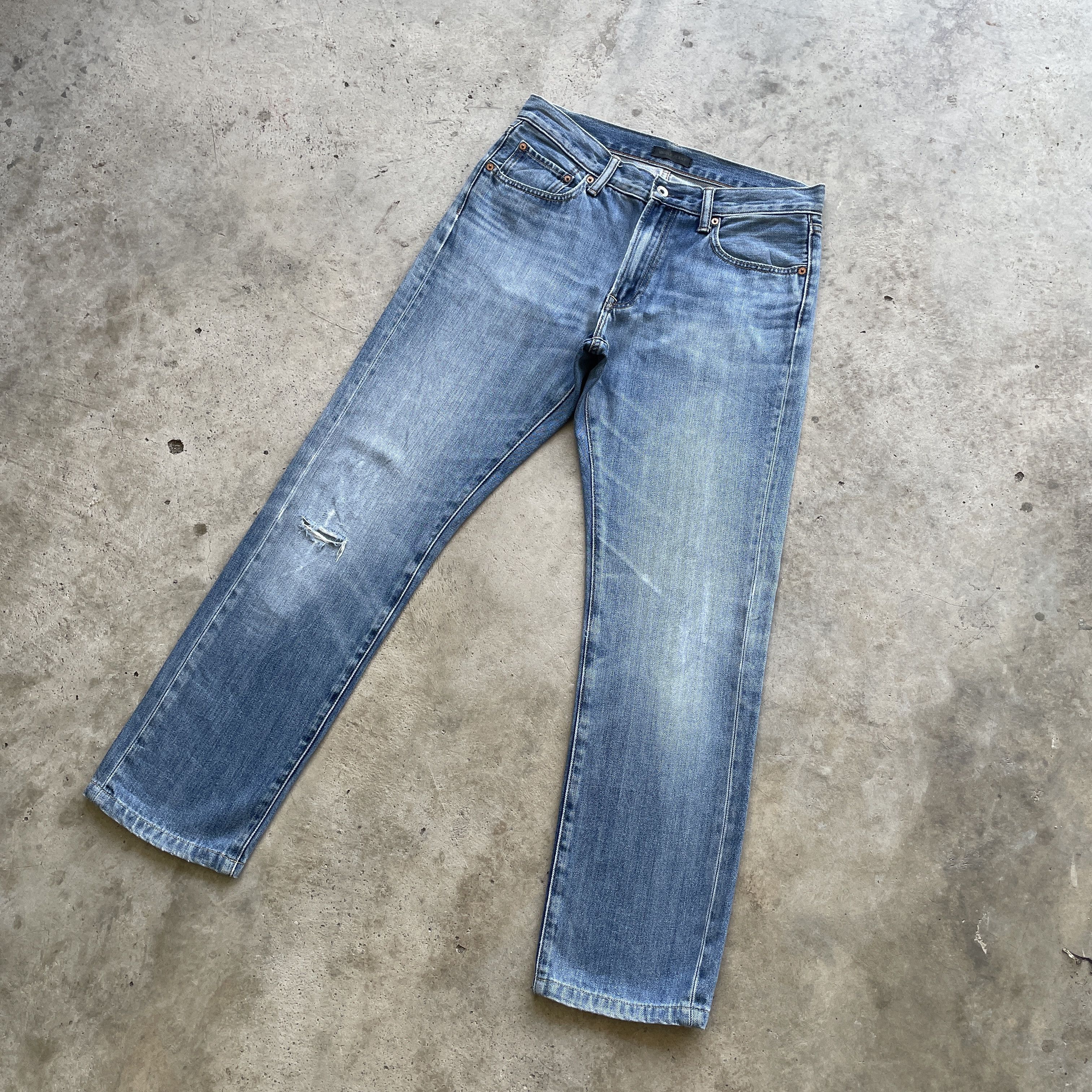 Japanese Brand VINTAGE JAPANESE DISTRESSED JEANS FADED PANTS DENIM W32x30 Size US 32 / EU 48 - 1 Thumbnail