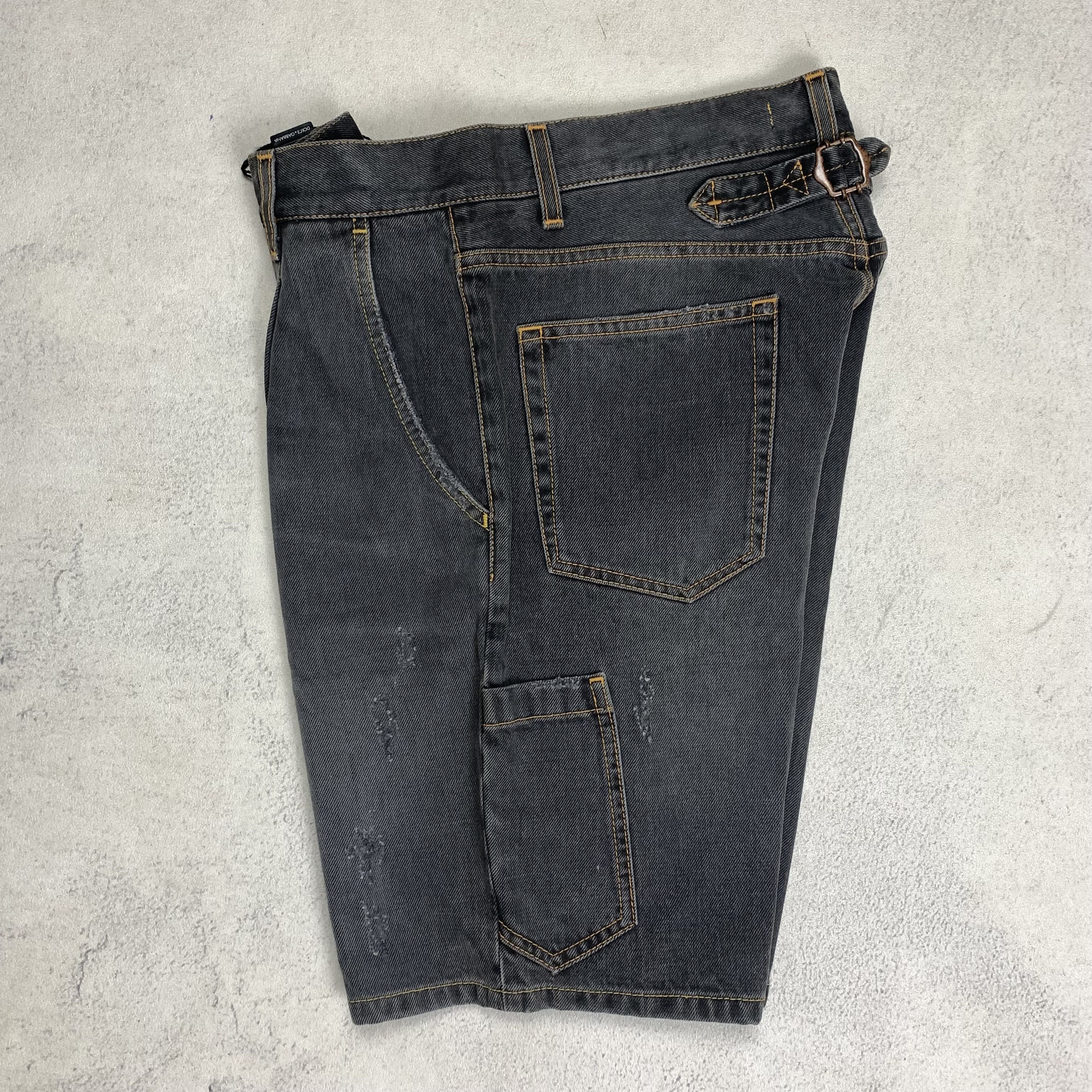 Dolce & Gabbana Dolce & Gabbana Distressed Multi Pocket Short Denim Pants Size US 32 / EU 48 - 8 Thumbnail