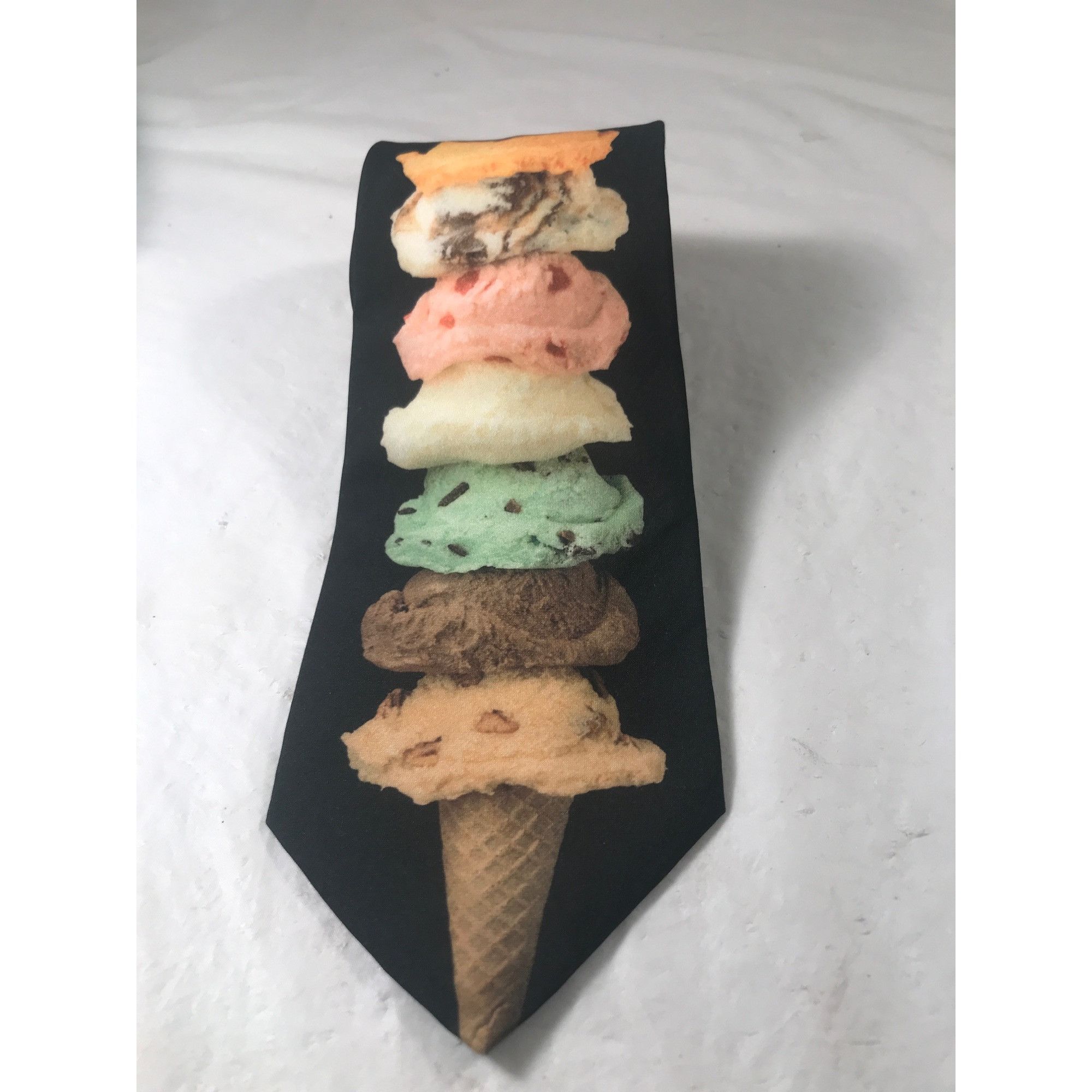 Vintage Ralph Marlin Stacked Multi Flavored Ice Cream Cone Tie Size ONE SIZE - 4 Thumbnail