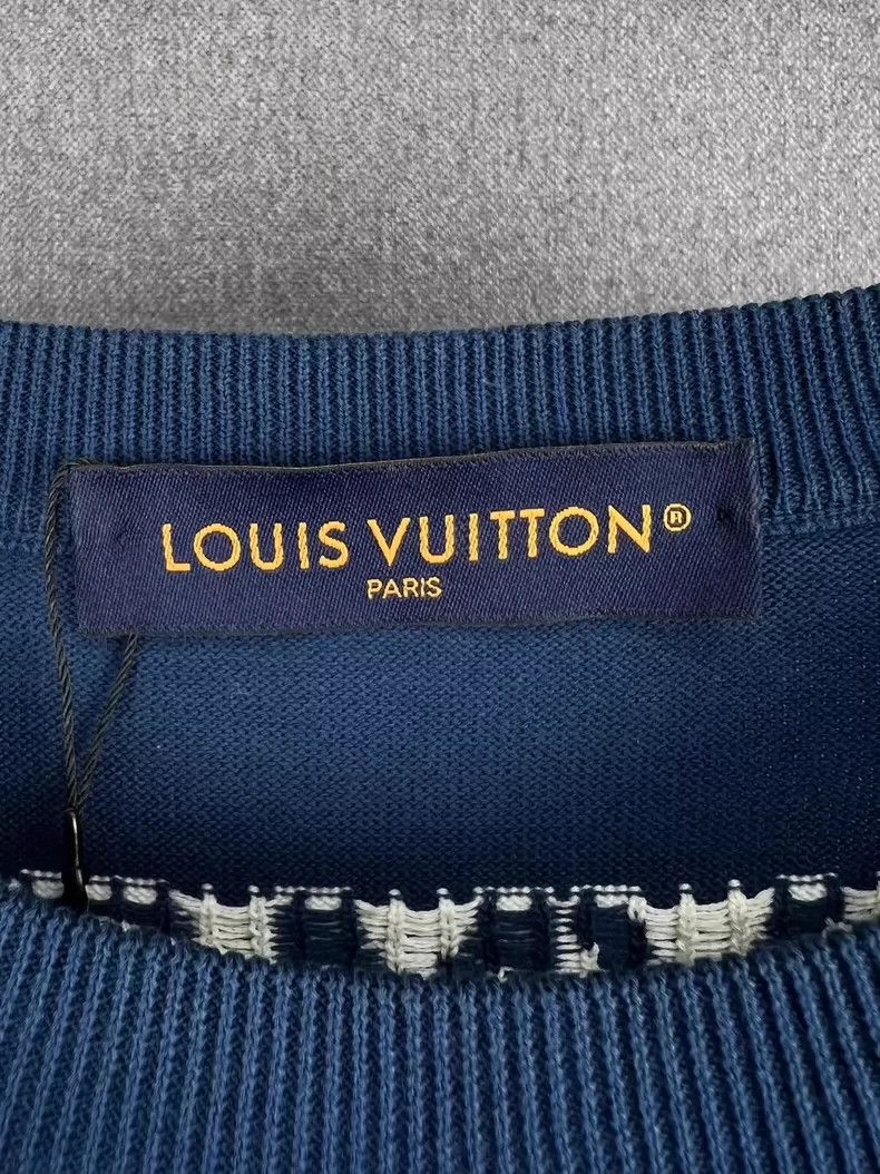 Louis Vuitton louis vuitton size 4l Dark blue letter LOGO knitted short Size US M / EU 48-50 / 2 - 3 Thumbnail