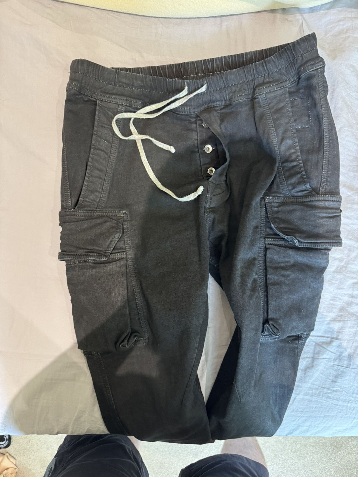 Rick Owens Drkshdw Rick Owens Drkshdw Mastodon cargo denim SSB edfu Size US 34 / EU 50 - 5 Thumbnail
